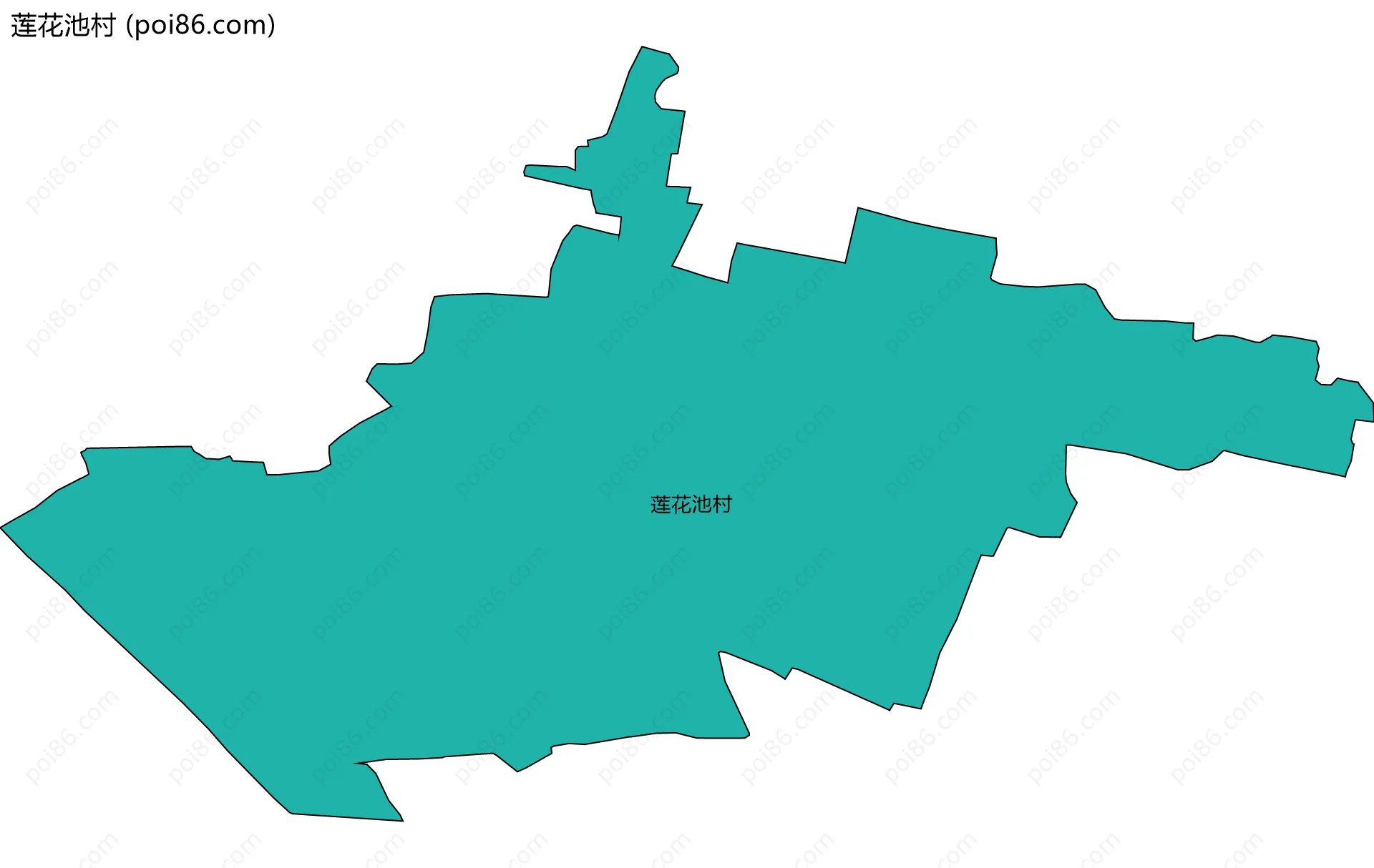 莲花池村边界地图