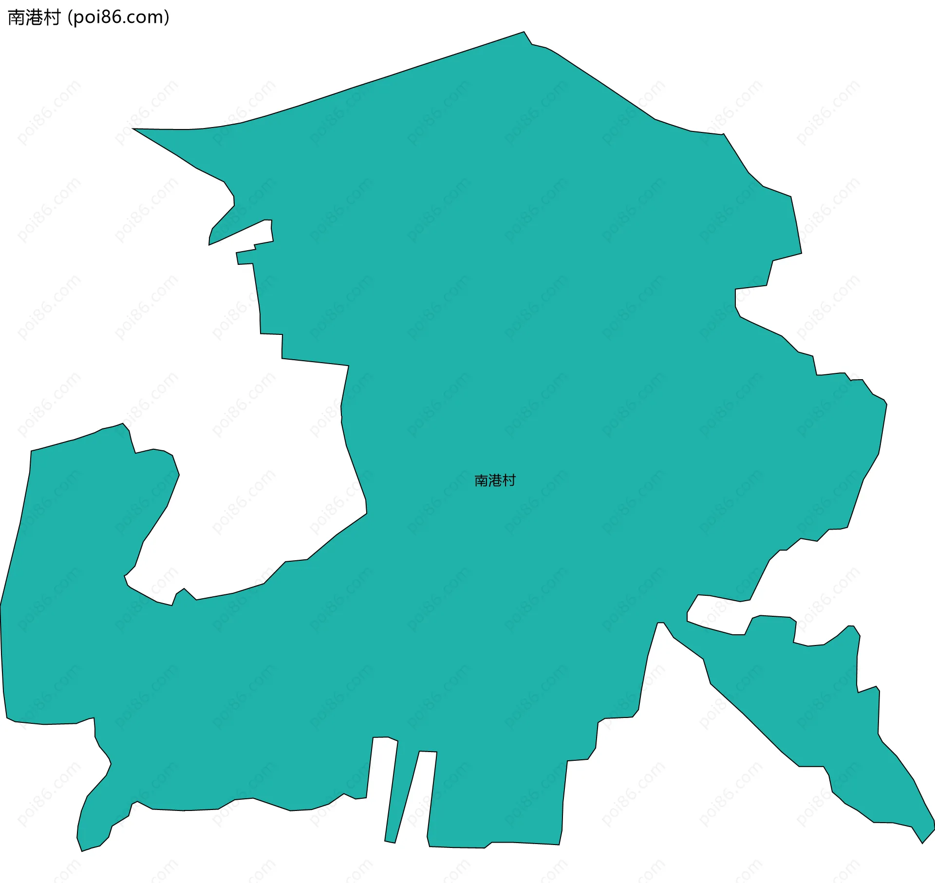 南港村边界地图