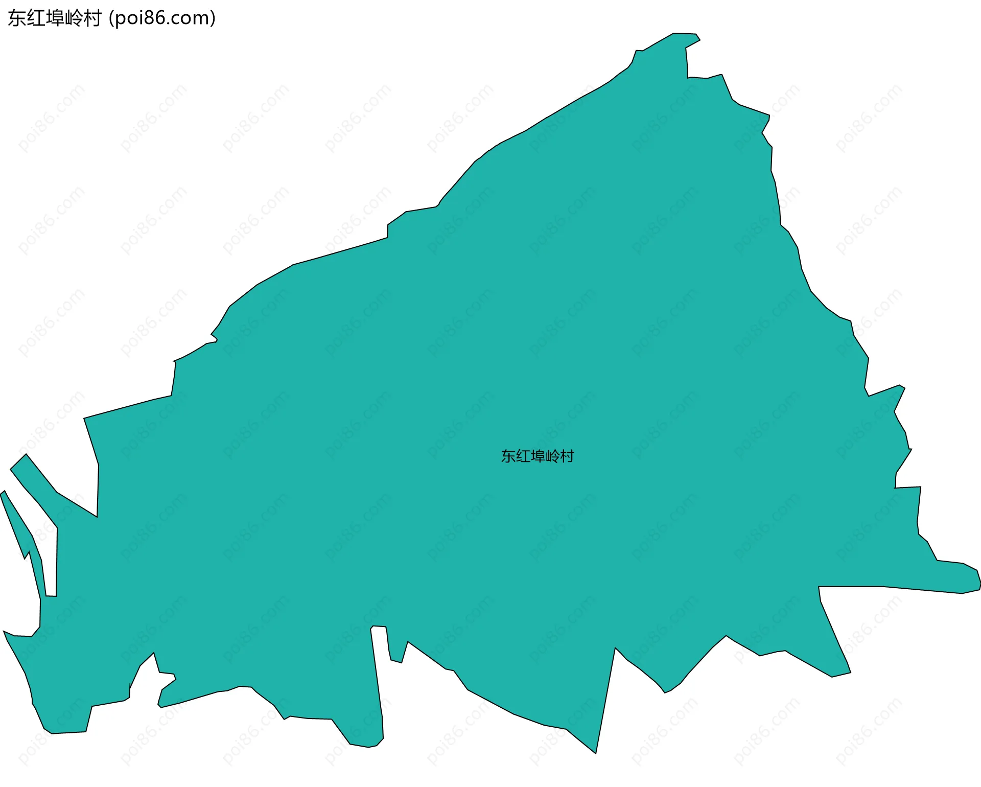 东红埠岭村边界地图