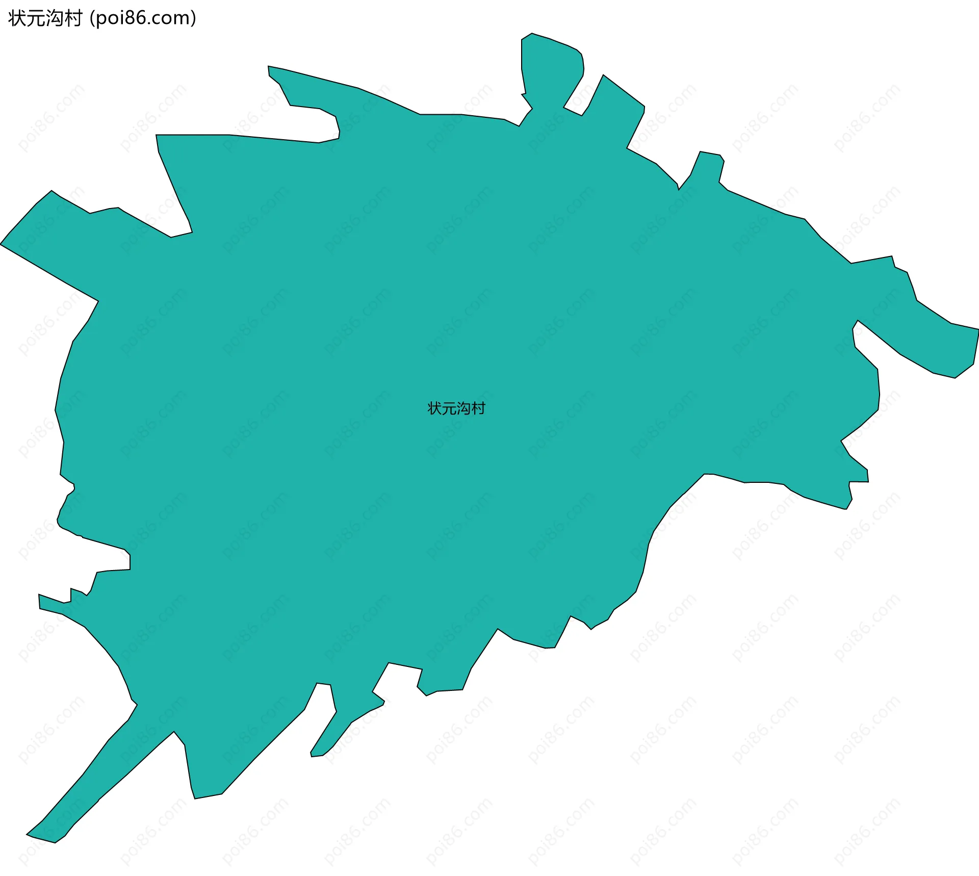 状元沟村边界地图