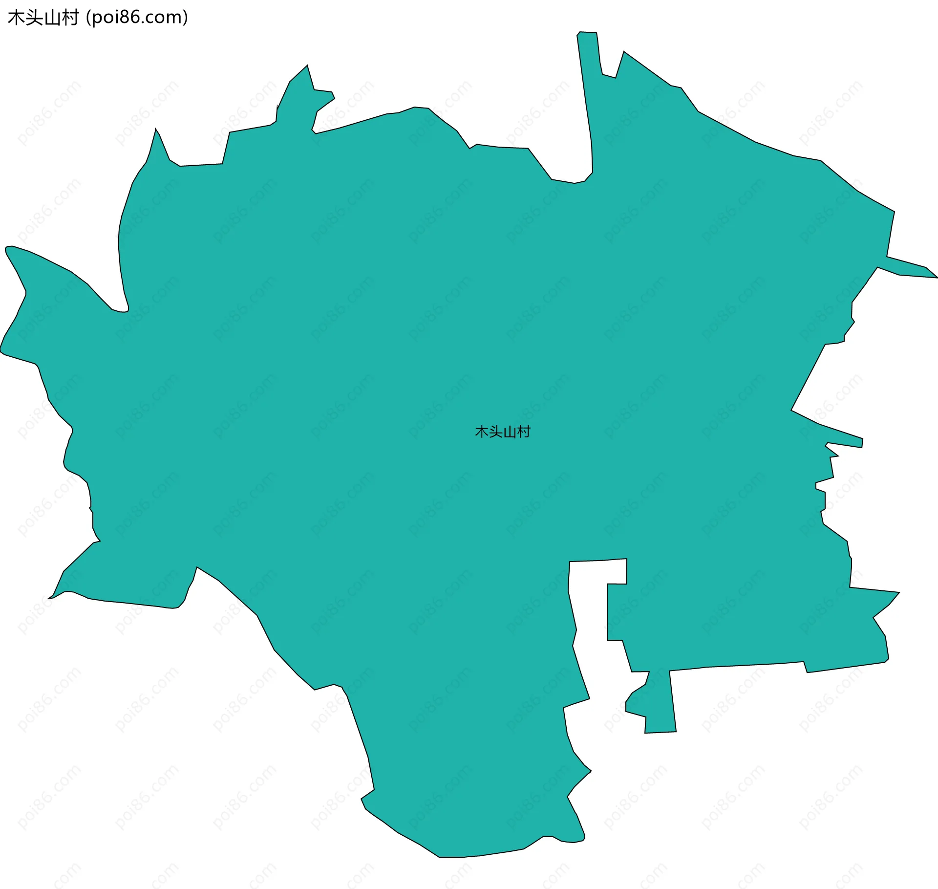 木头山村边界地图