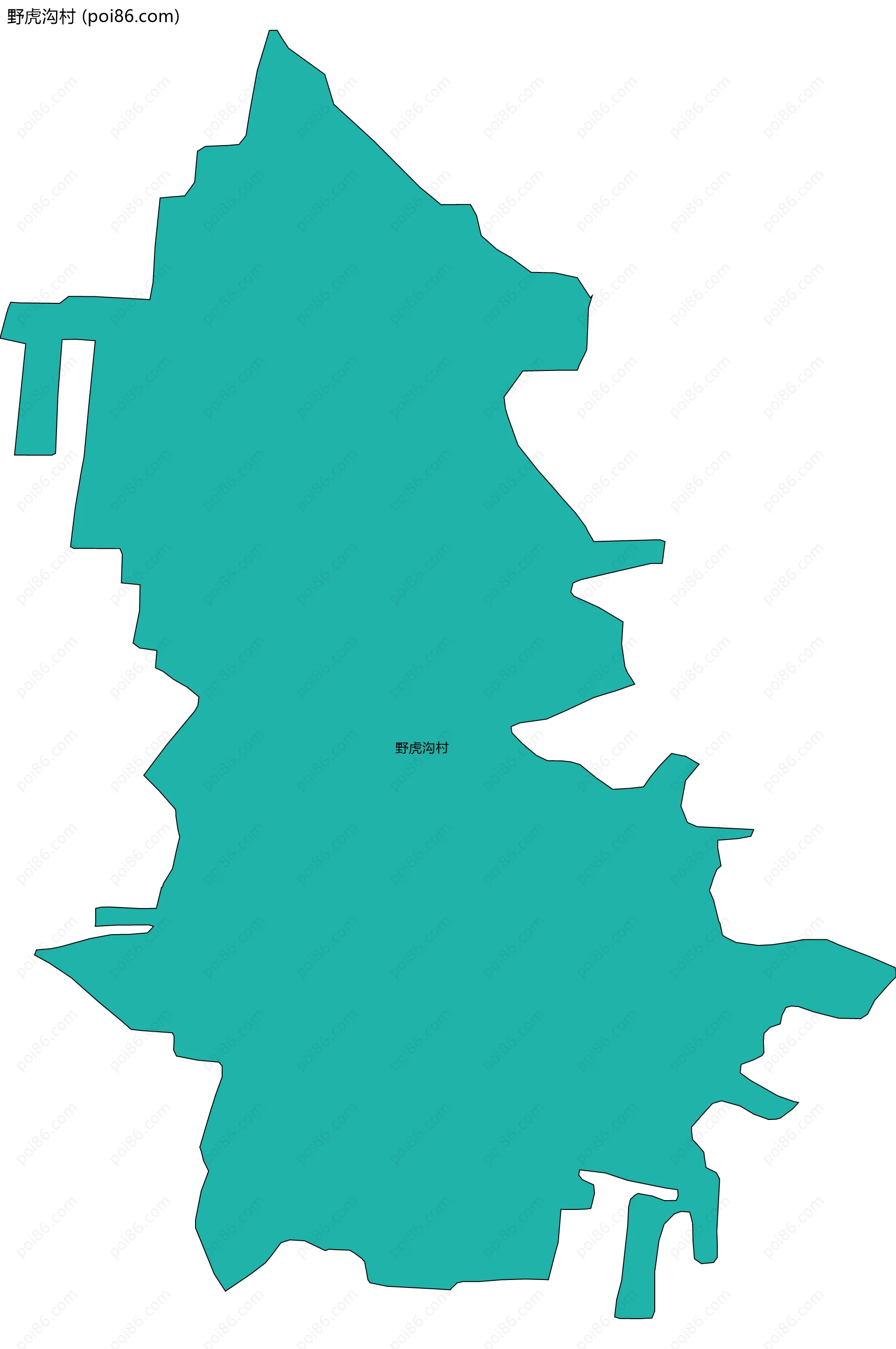 野虎沟村边界地图