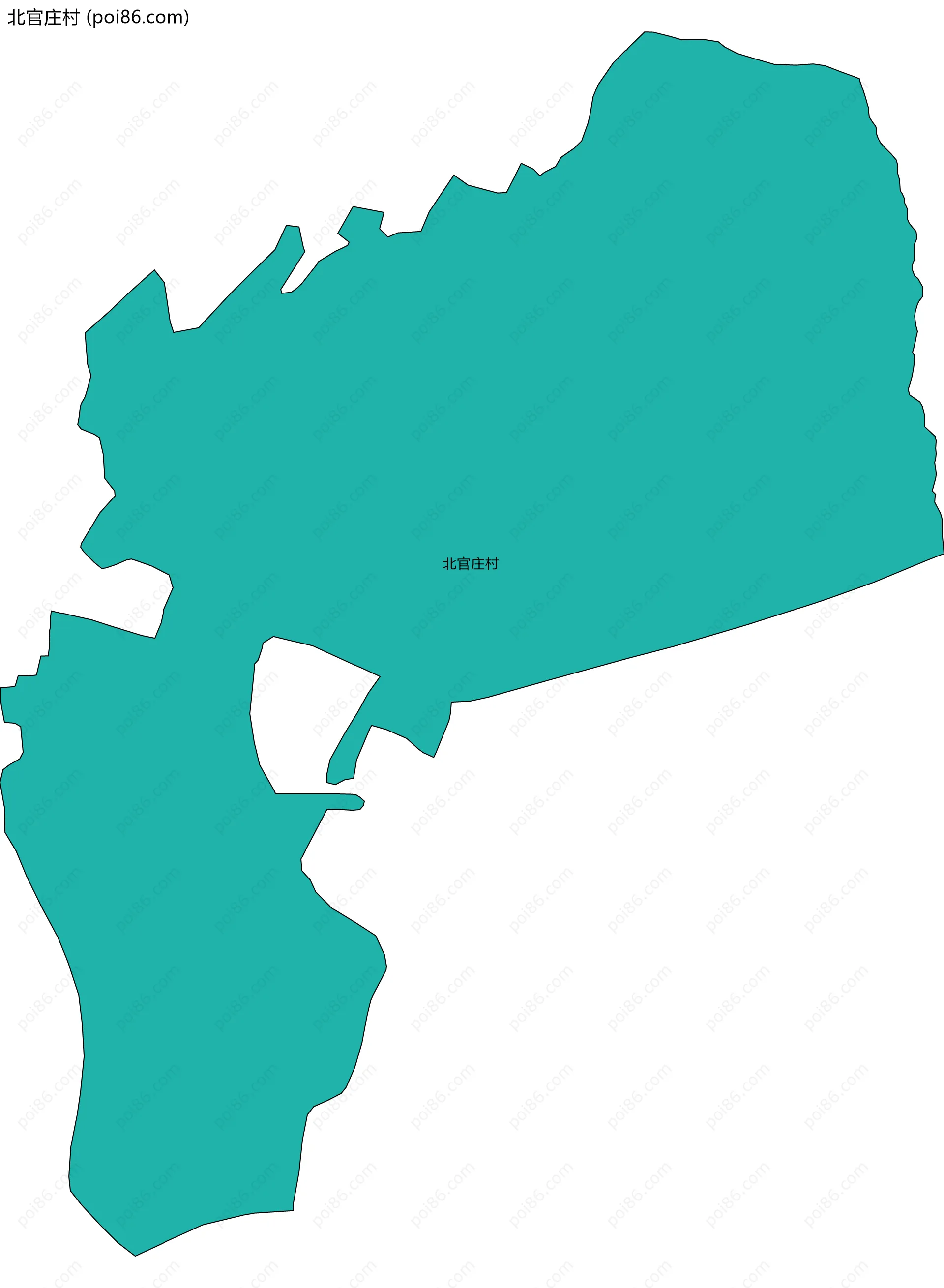 北官庄村边界地图