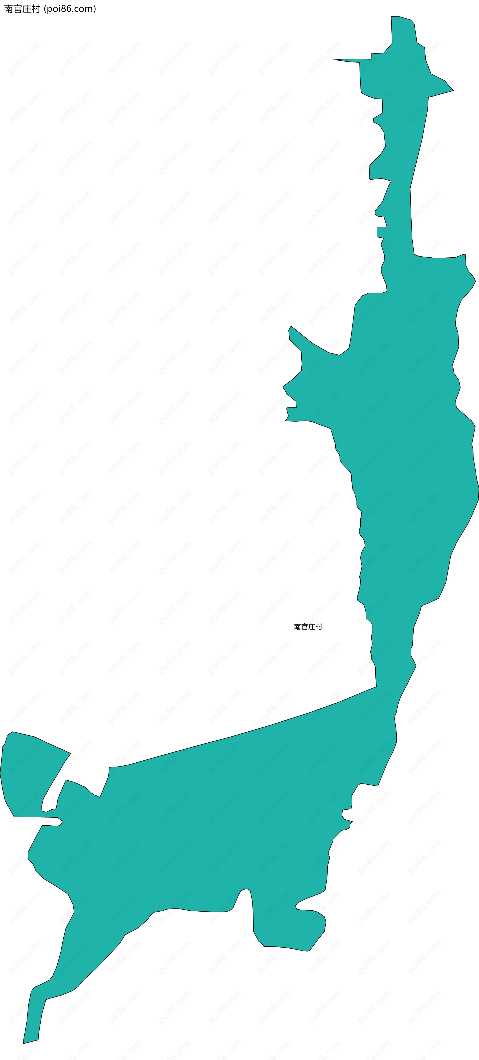 南官庄村边界地图