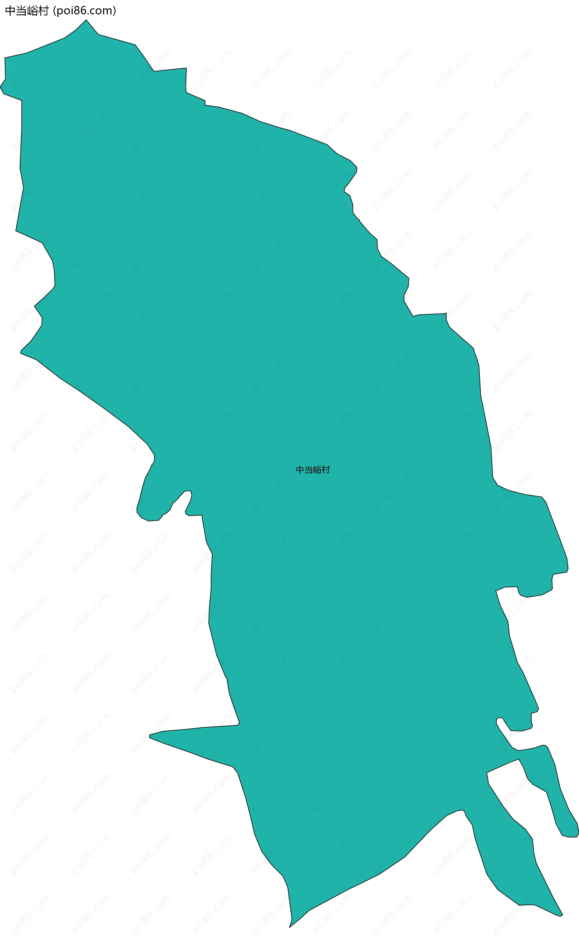 中当峪村边界地图