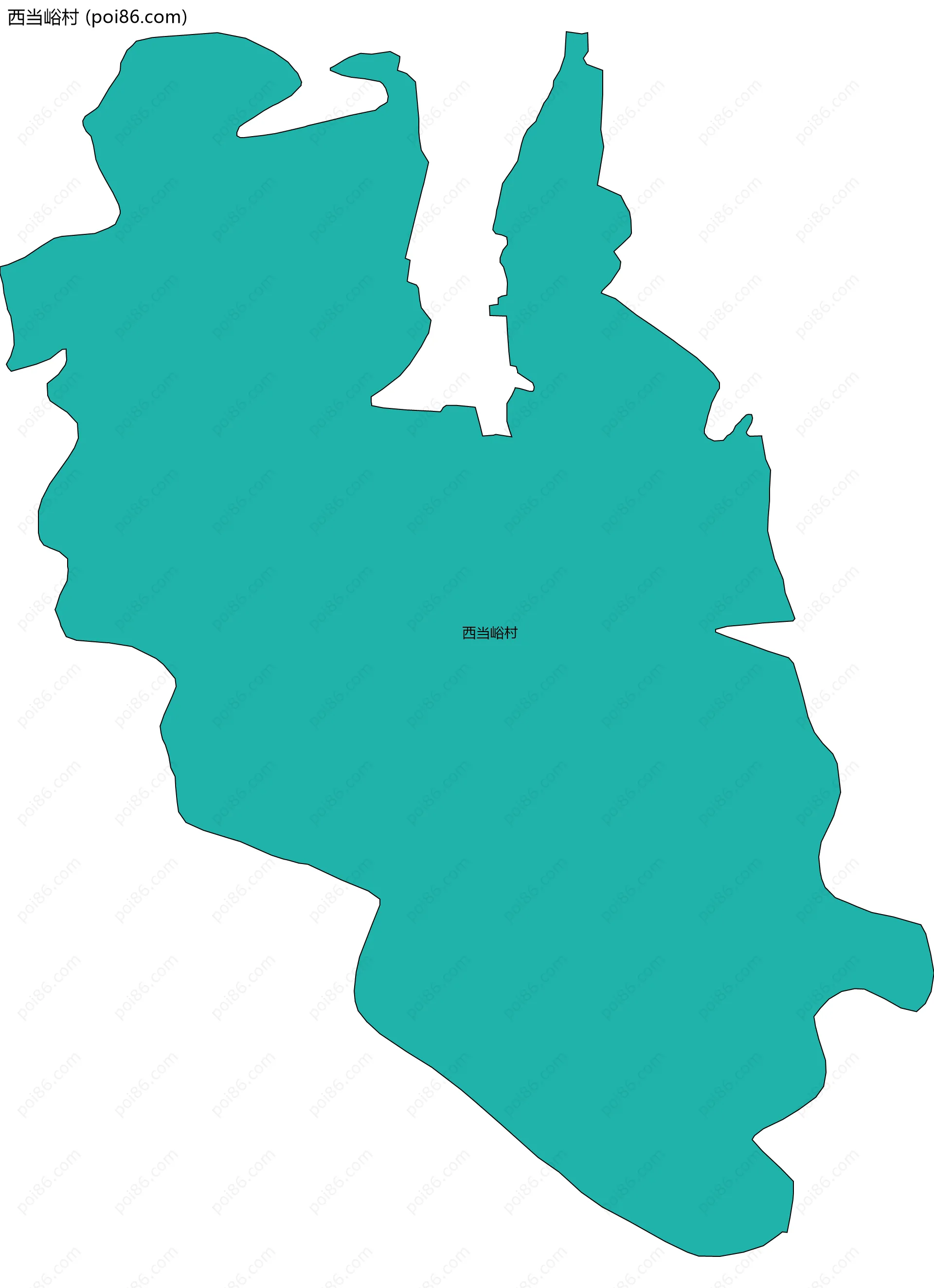 西当峪村边界地图