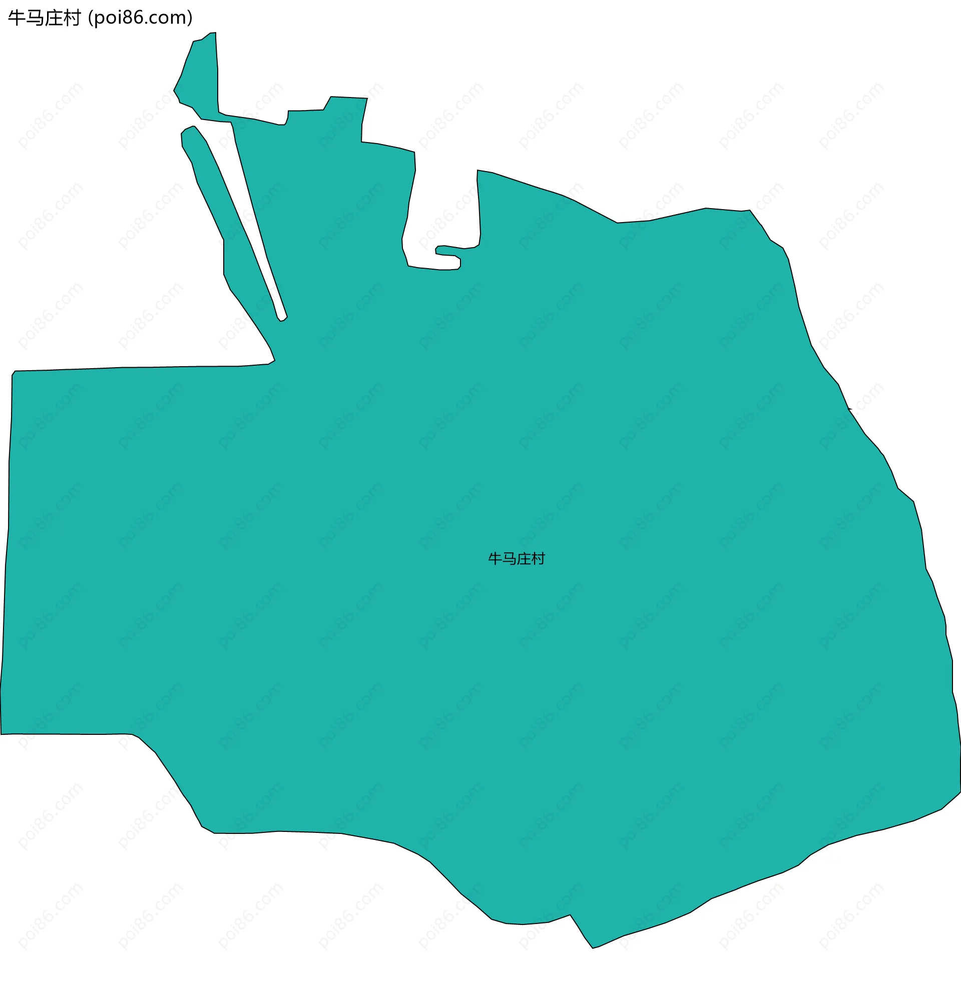 牛马庄村边界地图