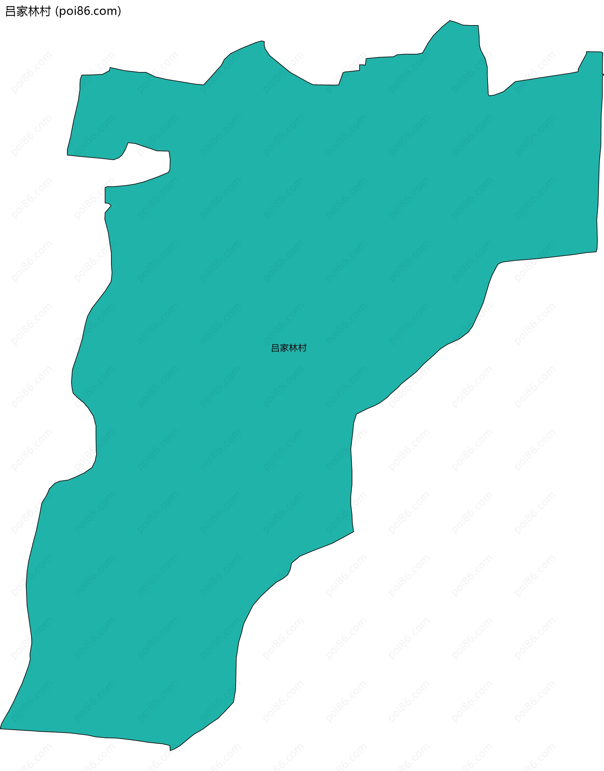 吕家林村边界地图