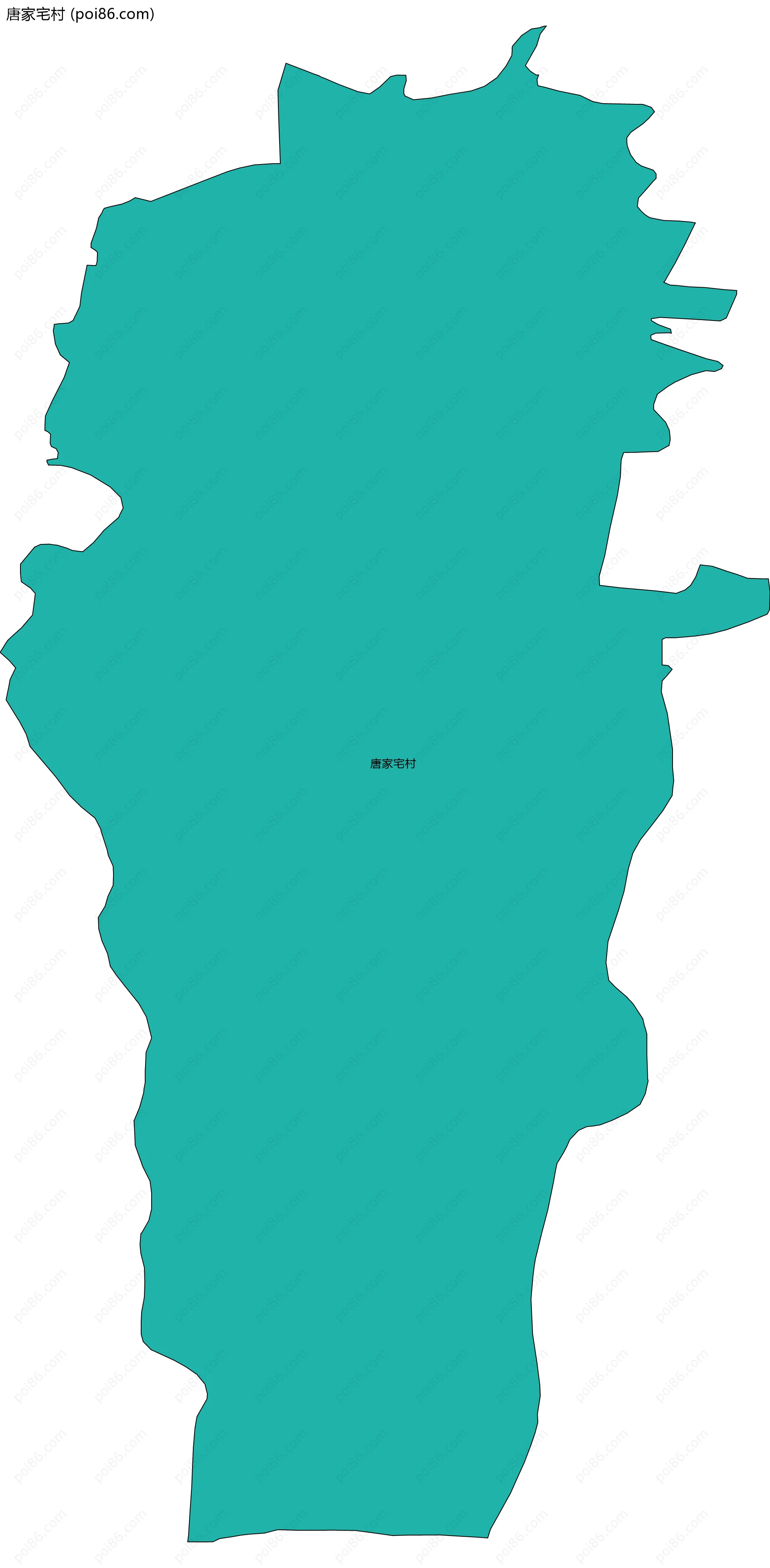 唐家宅村边界地图