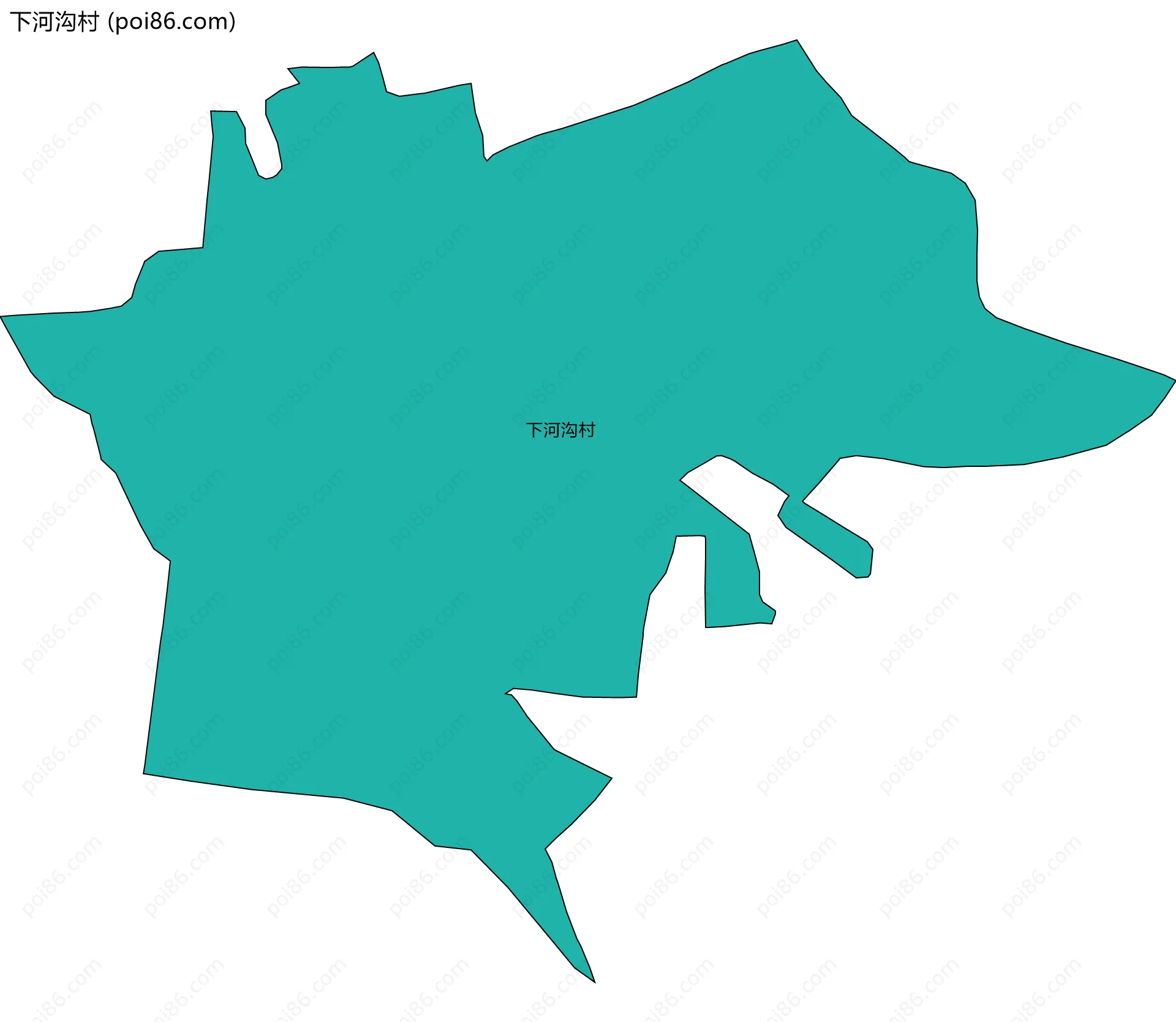 下河沟村边界地图