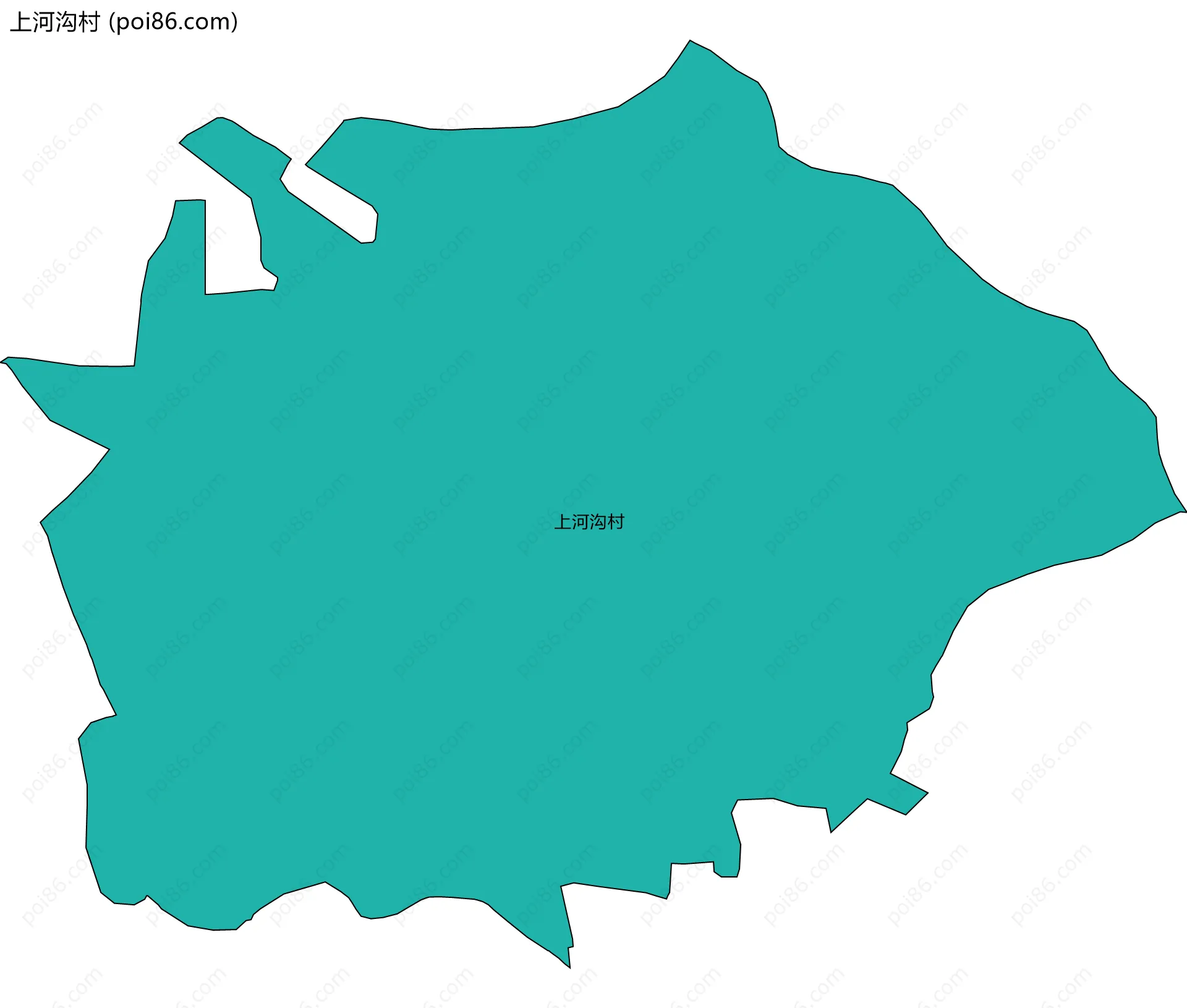 上河沟村边界地图
