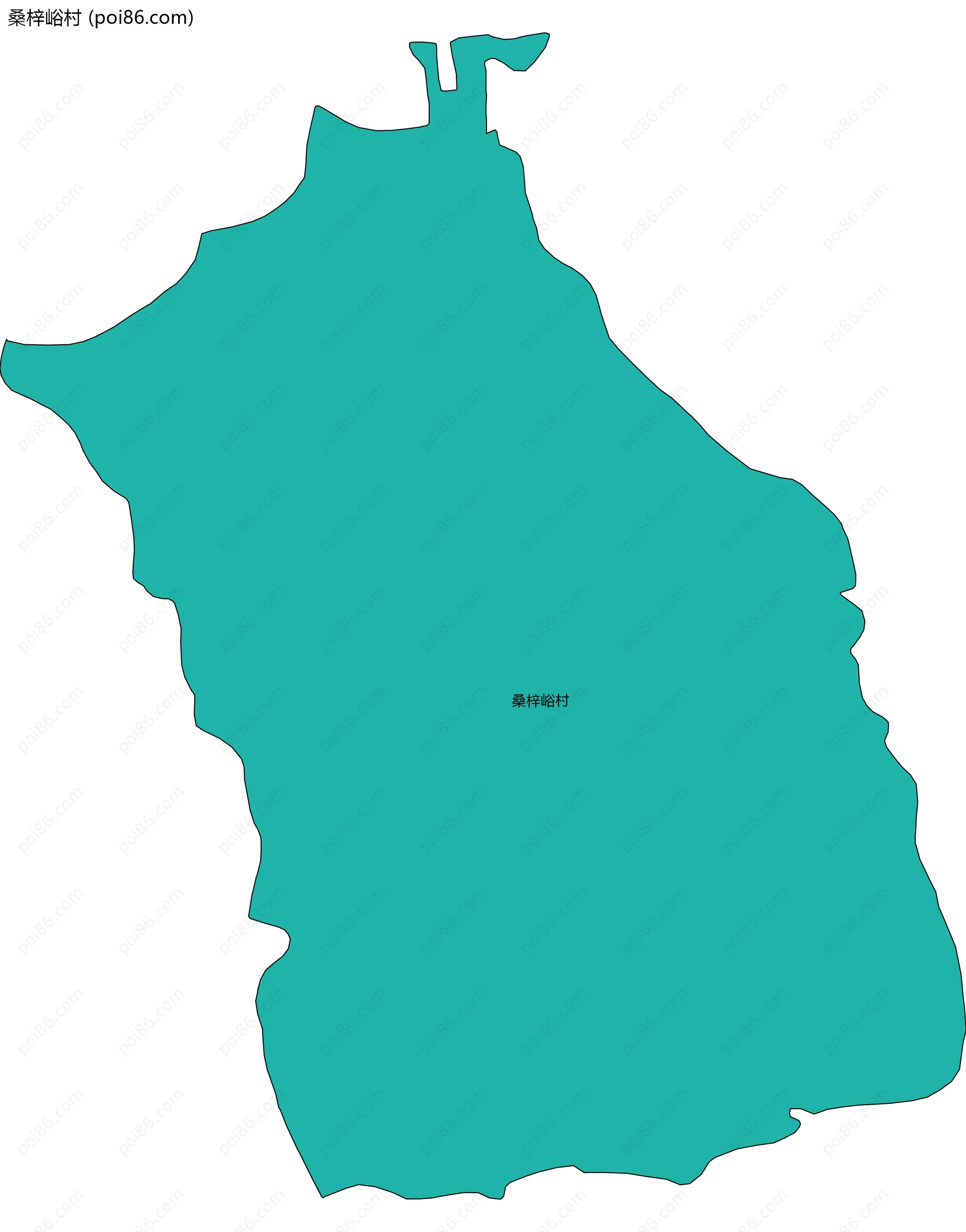 桑梓峪村边界地图