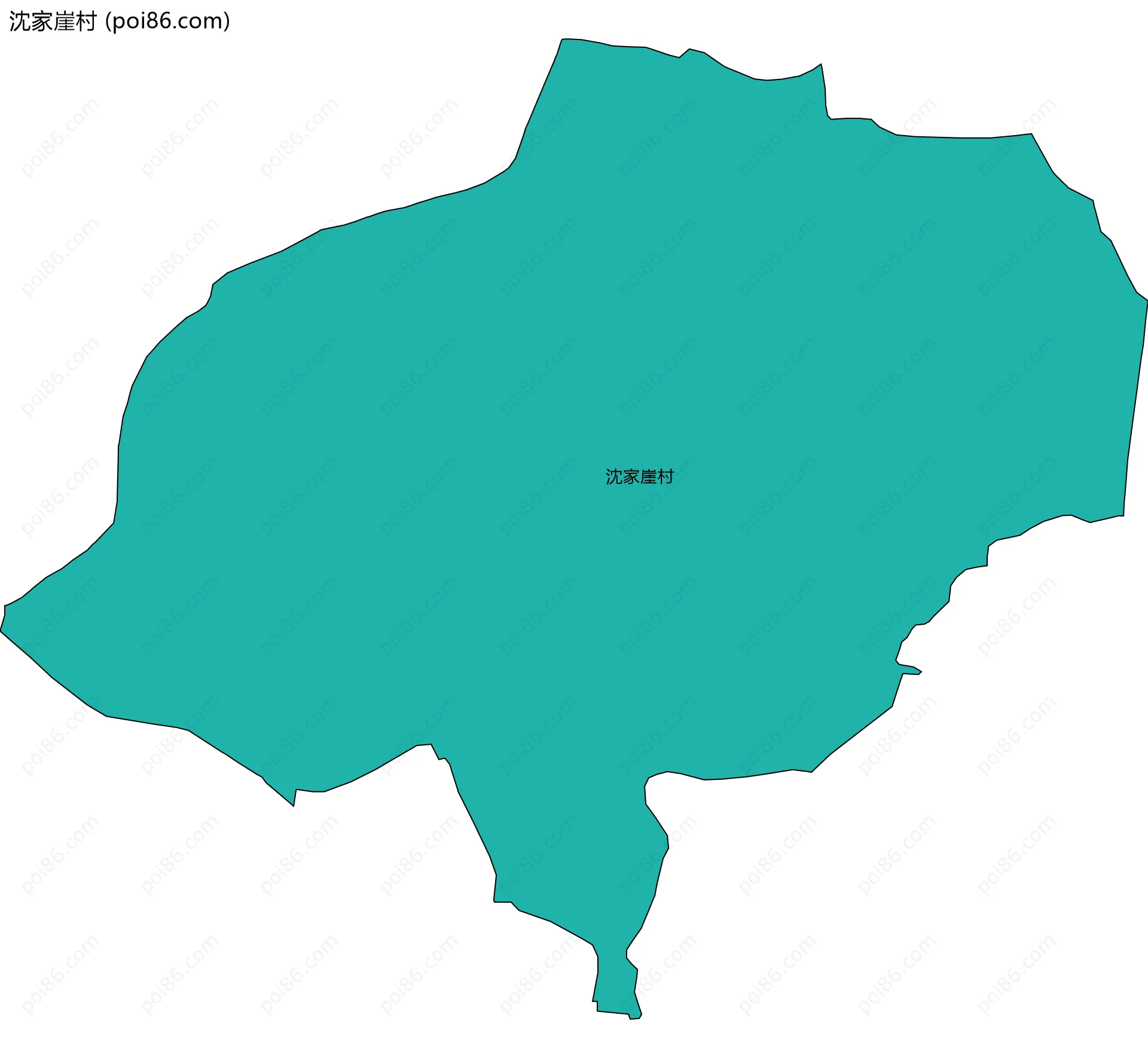 沈家崖村边界地图