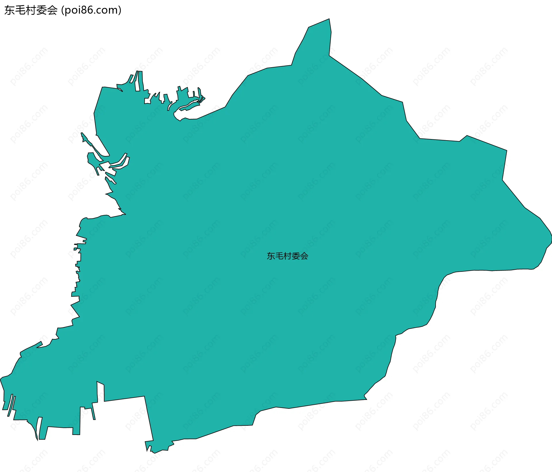 东毛村委会边界地图