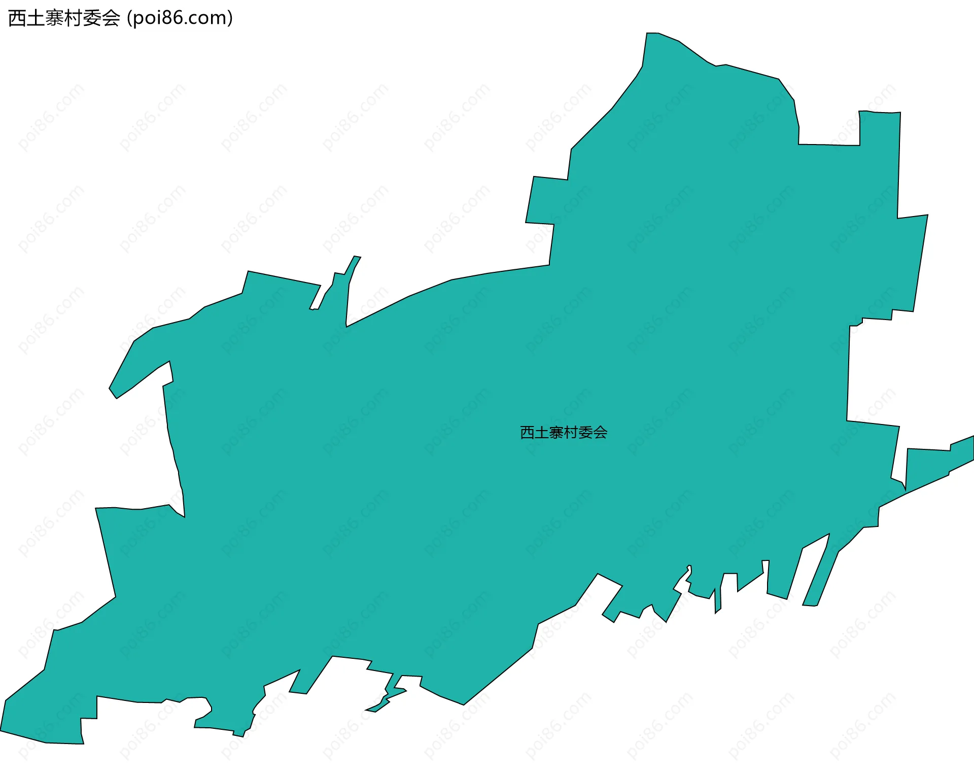 西土寨村委会边界地图