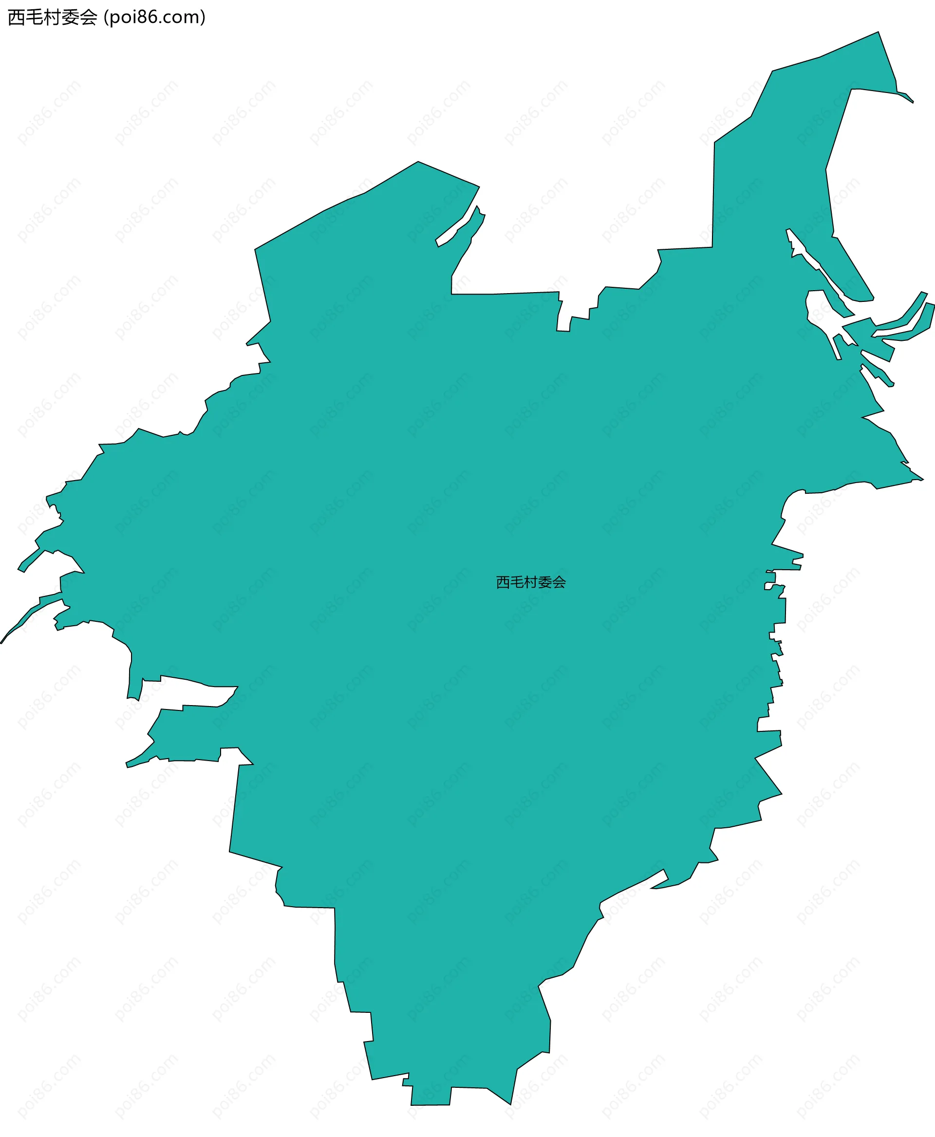 西毛村委会边界地图