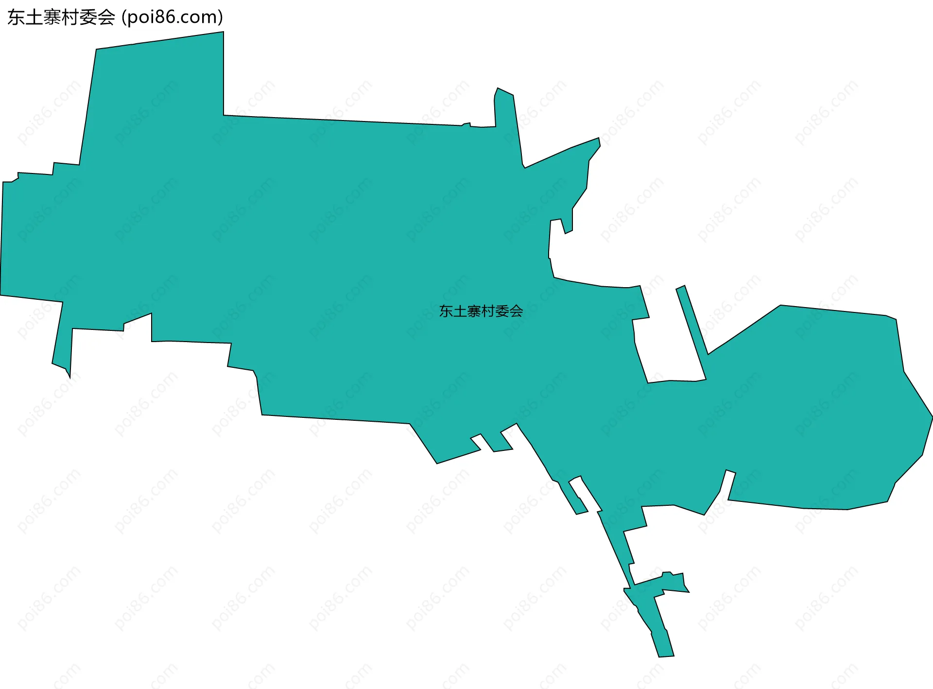 东土寨村委会边界地图
