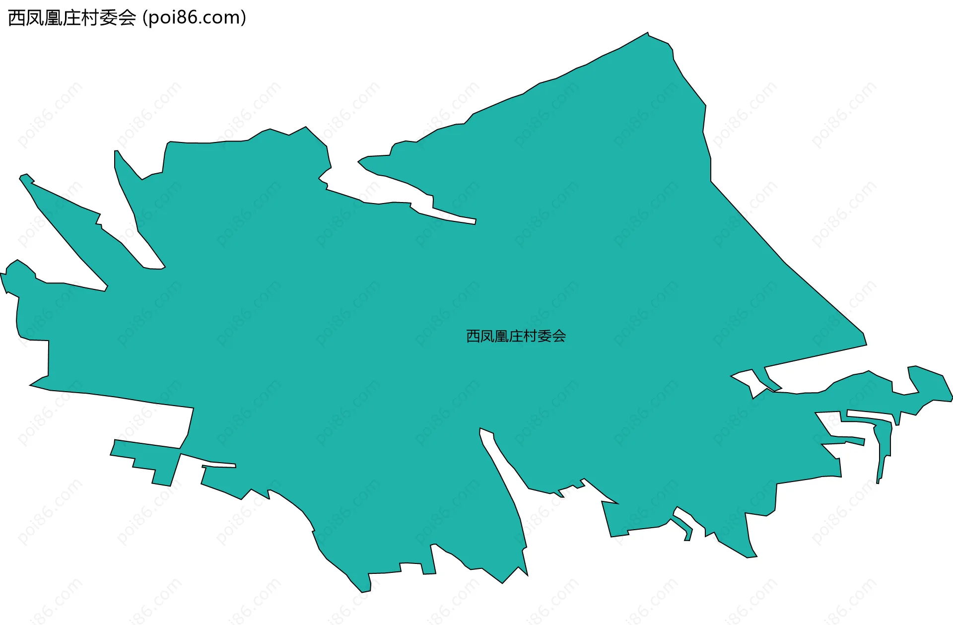 西凤凰庄村委会边界地图
