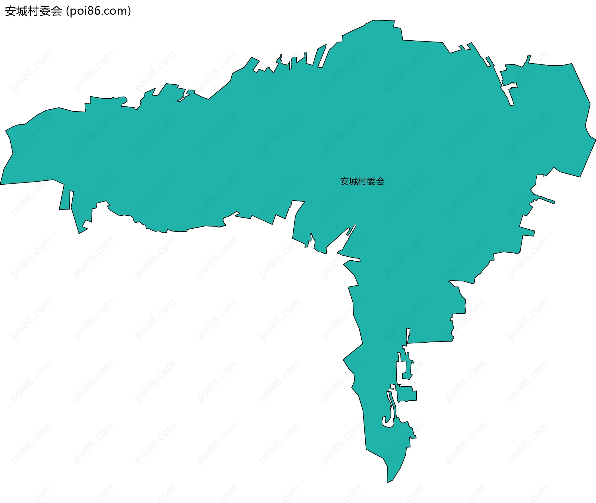 安城村委会边界地图