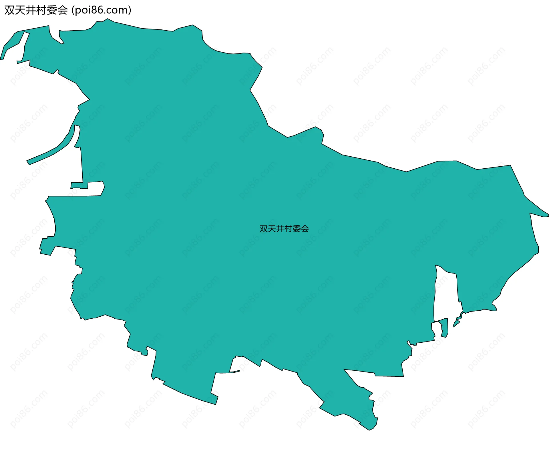 双天井村委会边界地图