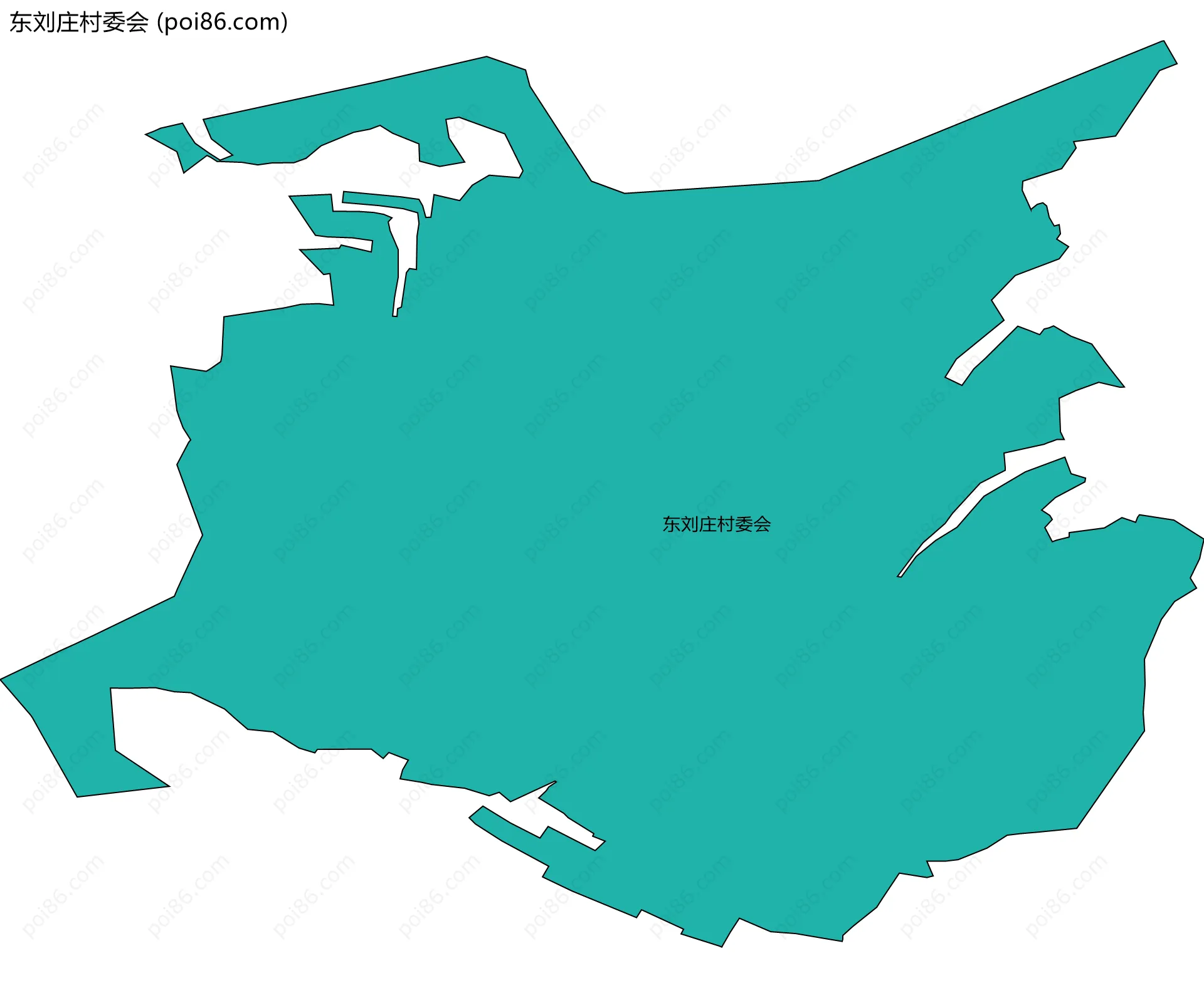 东刘庄村委会边界地图