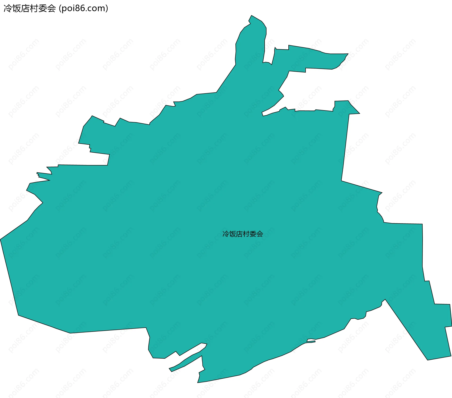 冷饭店村委会边界地图