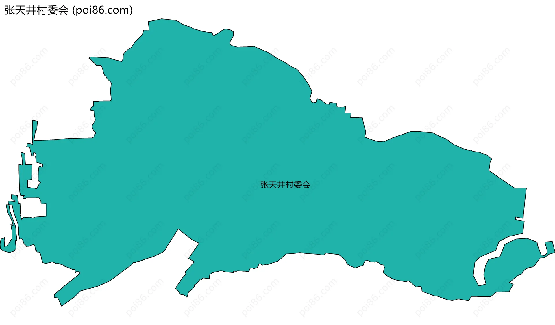 张天井村委会边界地图