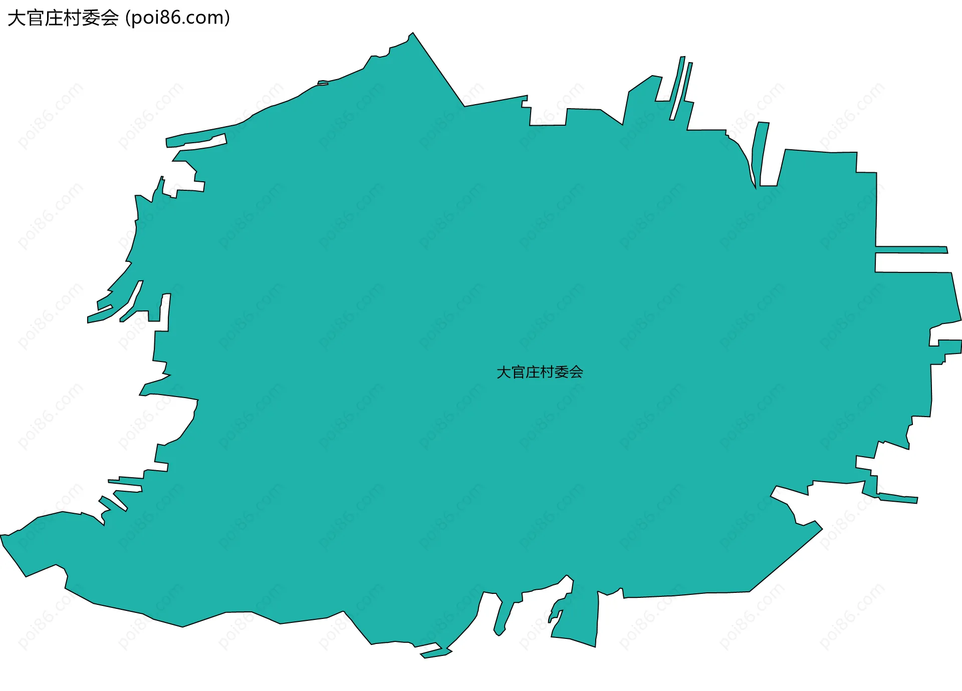 大官庄村委会边界地图