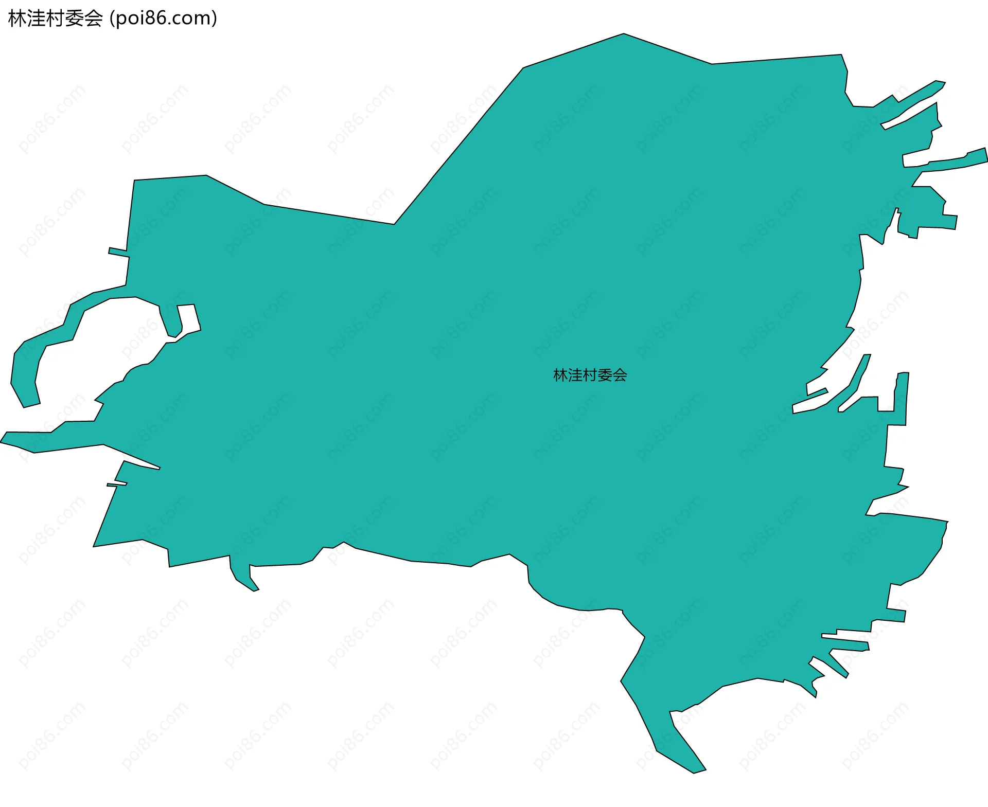 林洼村委会边界地图