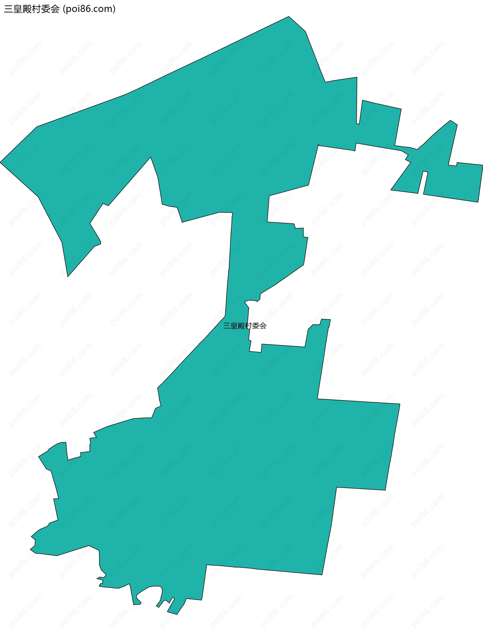 三皇殿村委会边界地图