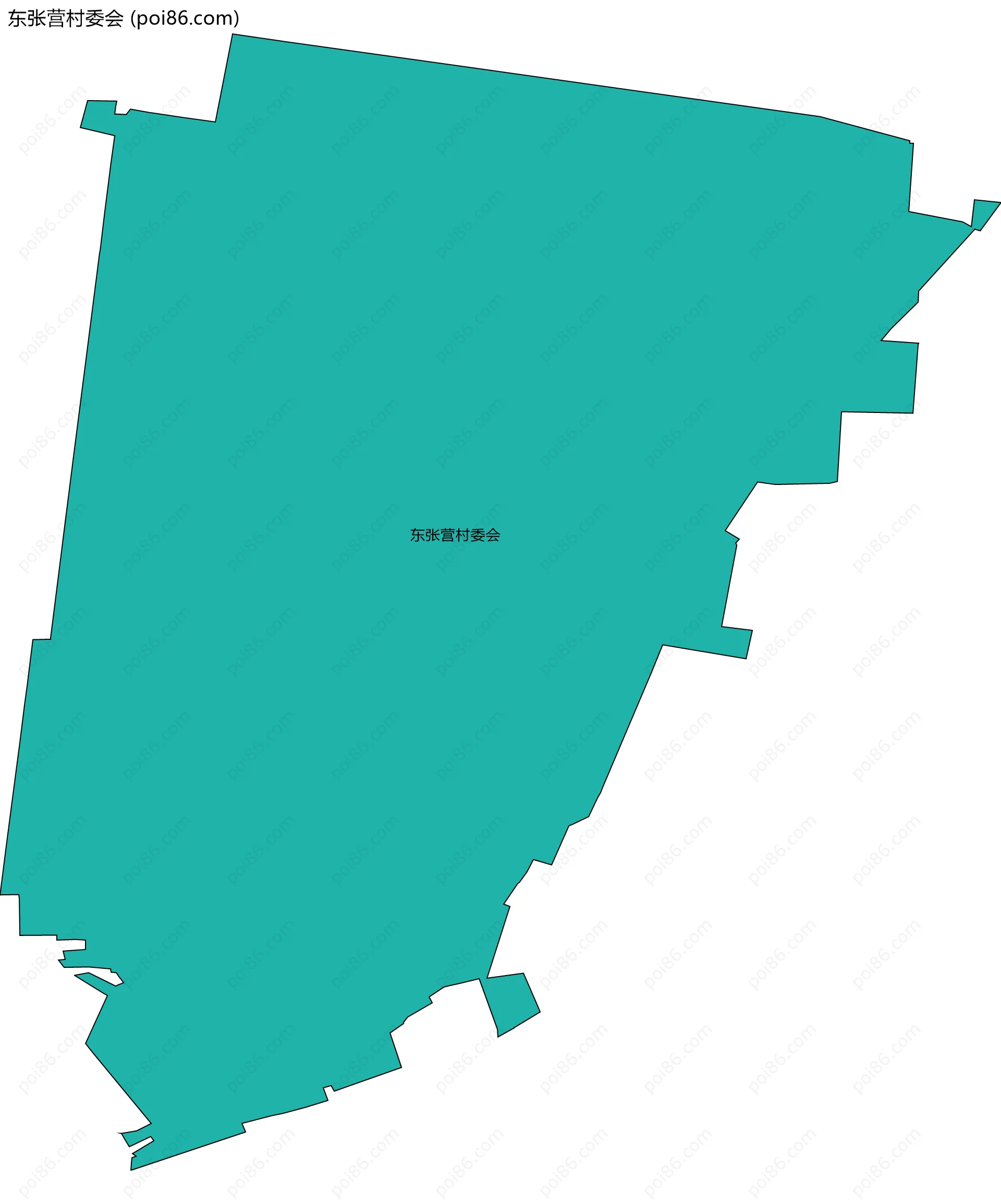 东张营村委会边界地图