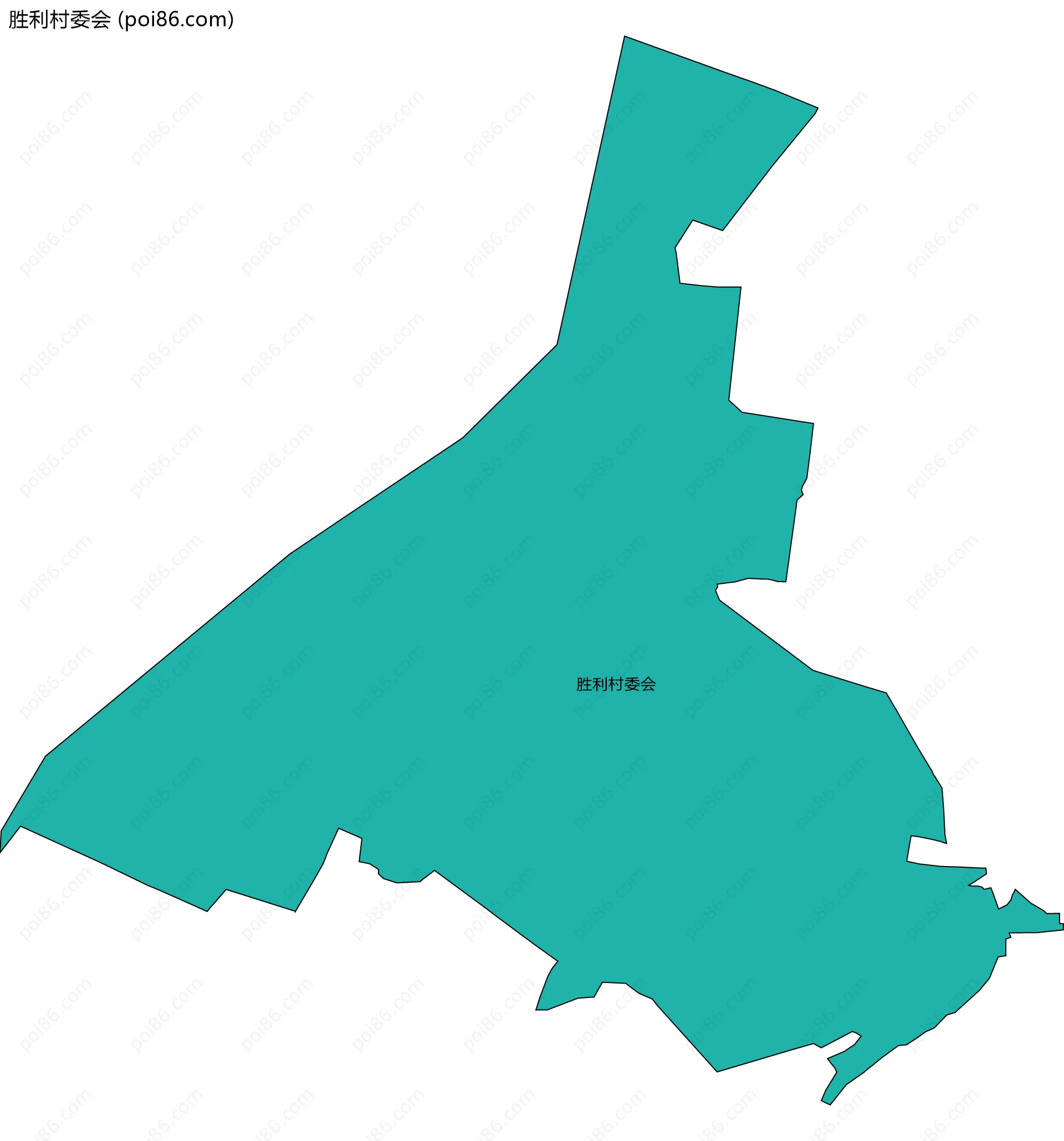 胜利村委会边界地图