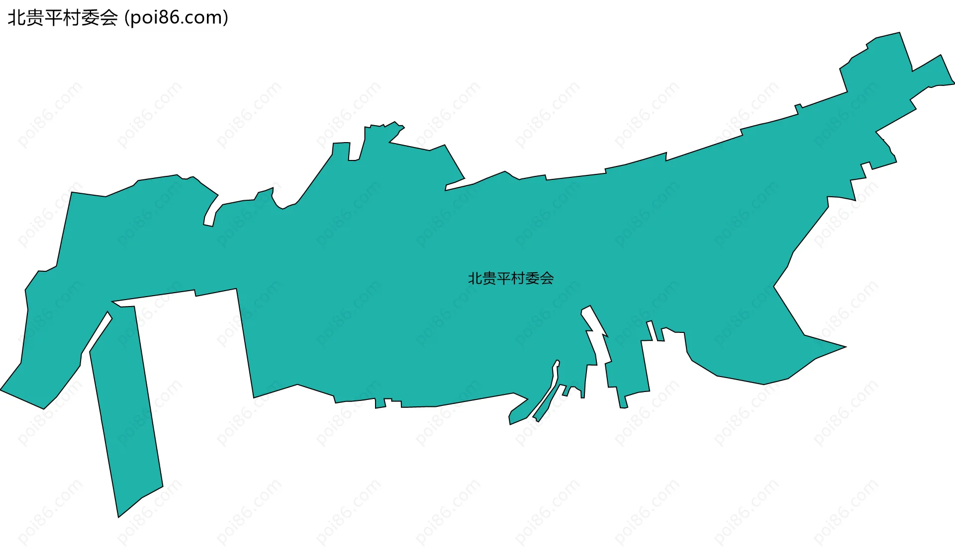 北贵平村委会边界地图