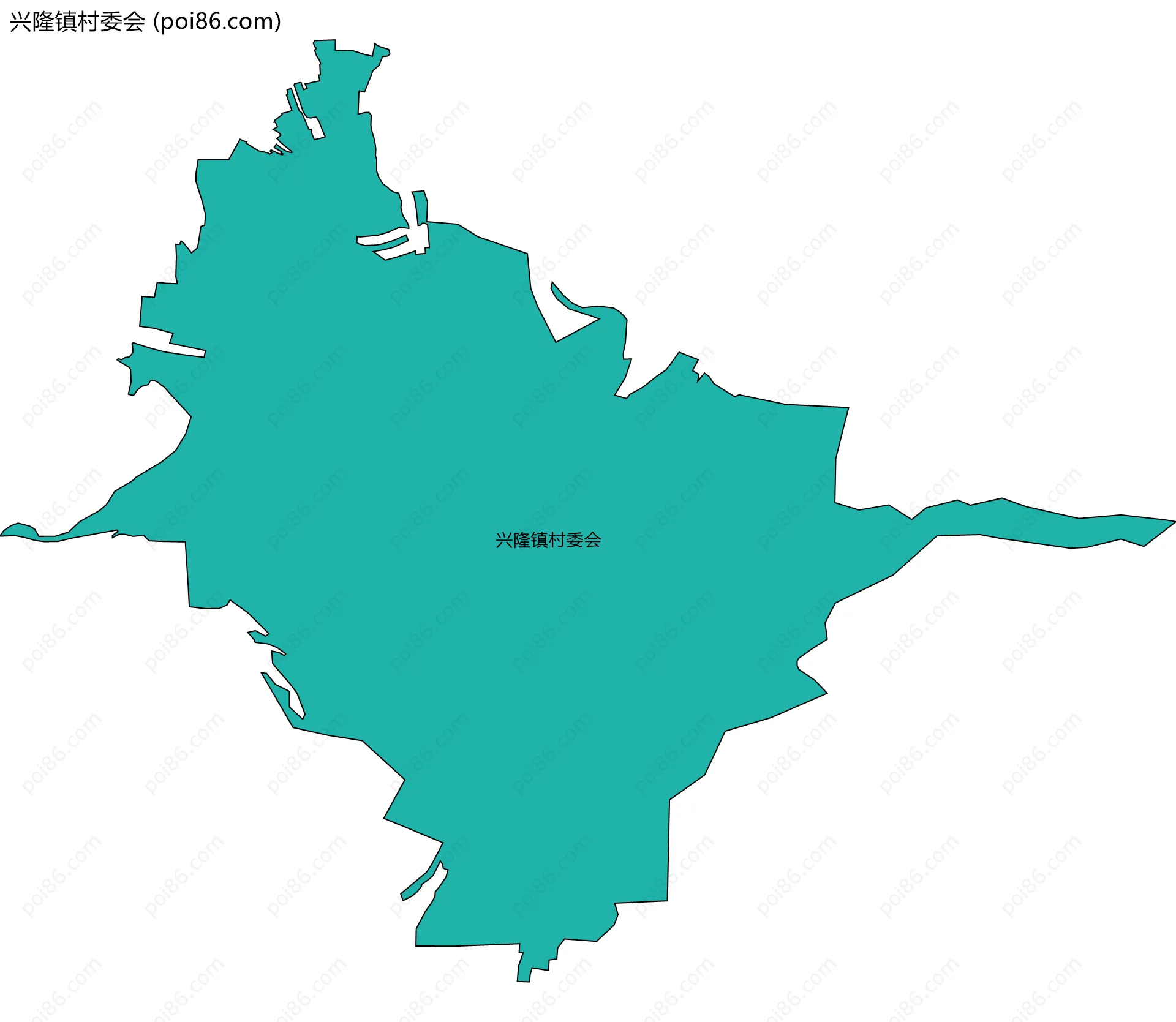 兴隆镇村委会边界地图