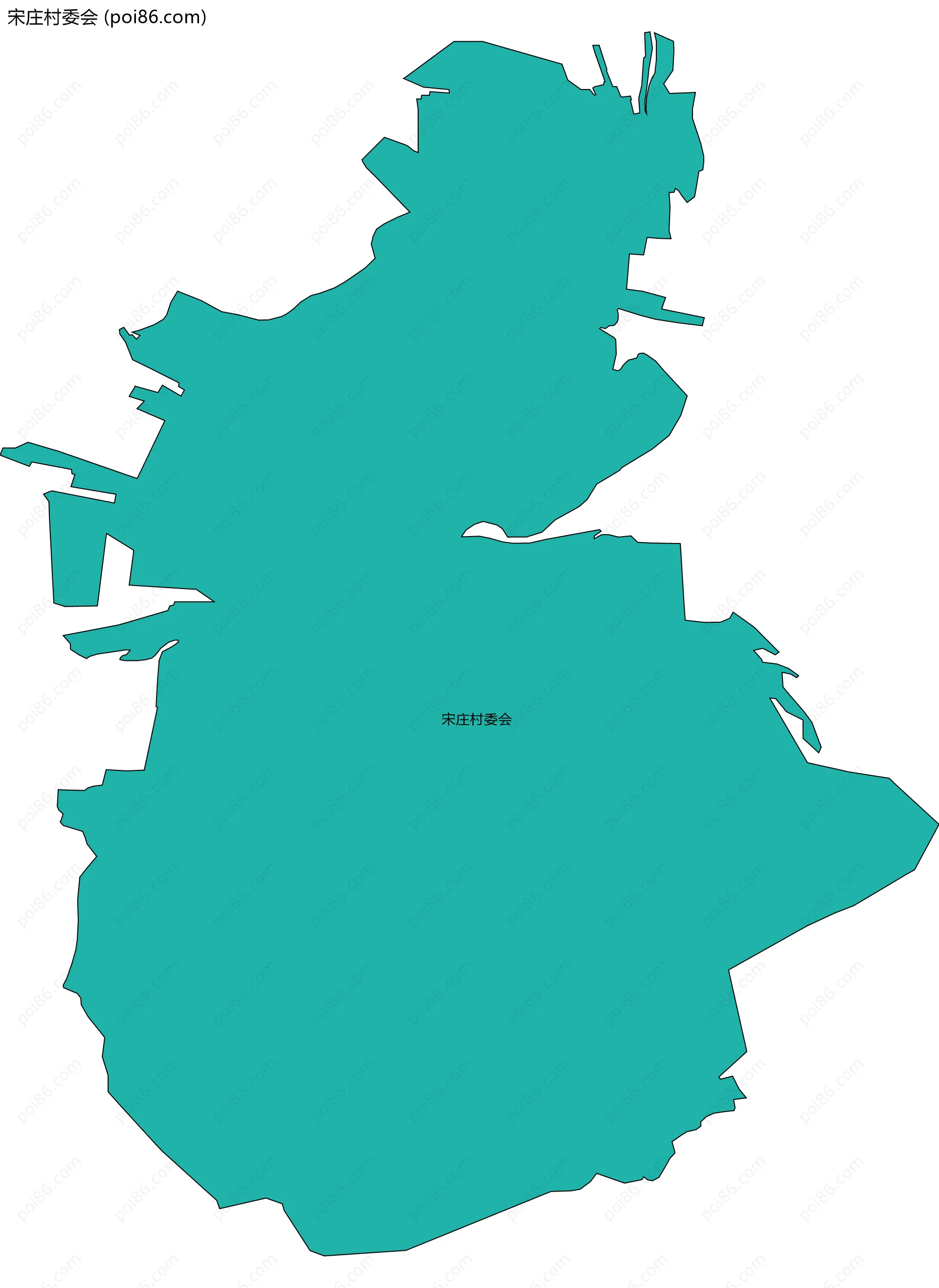 宋庄村委会边界地图