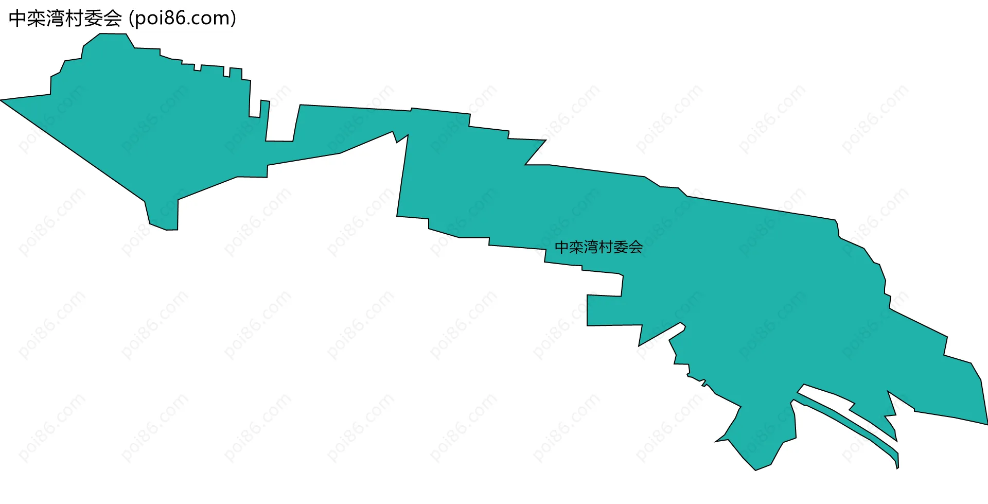 中栾湾村委会边界地图