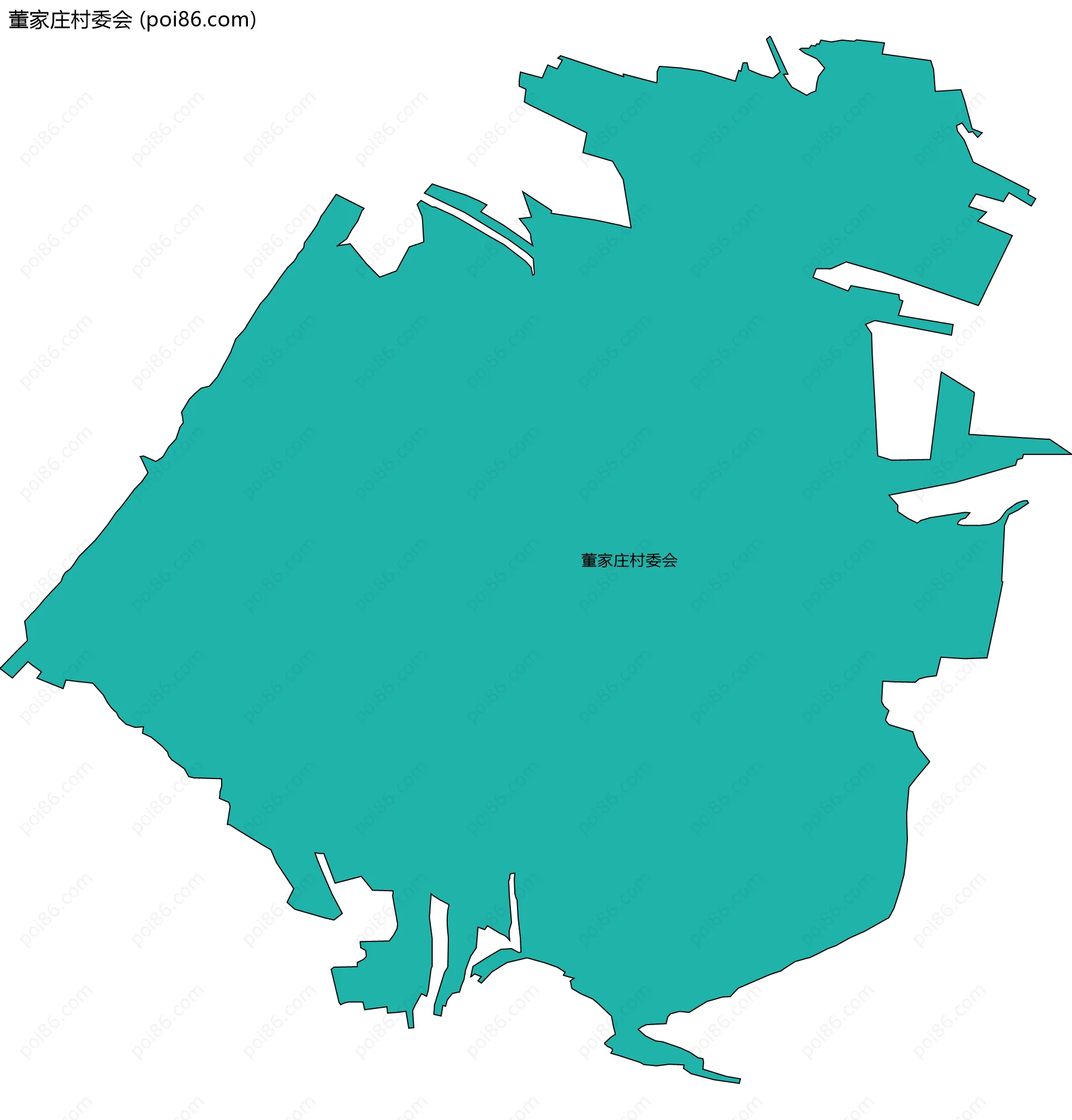 董家庄村委会边界地图