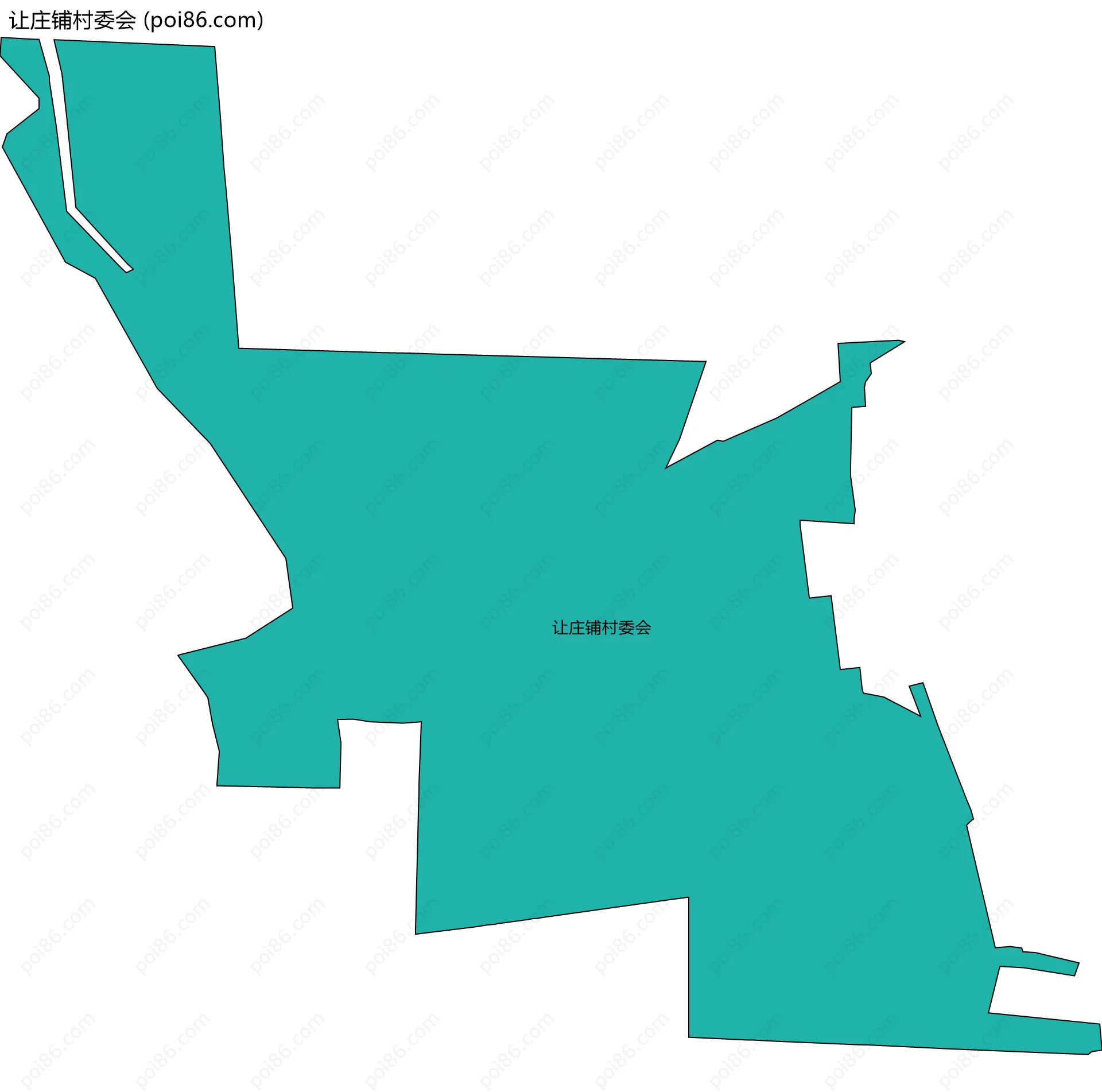 让庄铺村委会边界地图