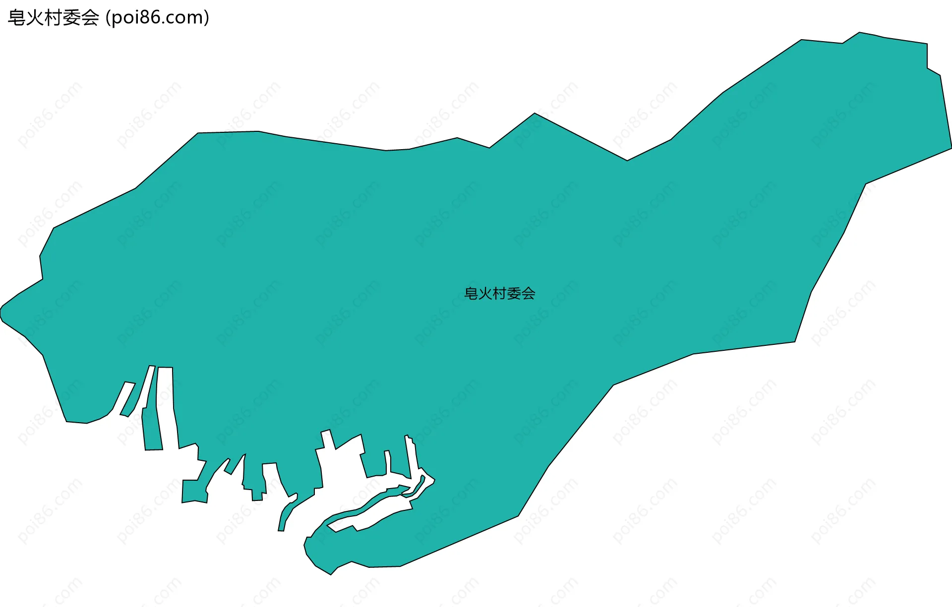皂火村委会边界地图