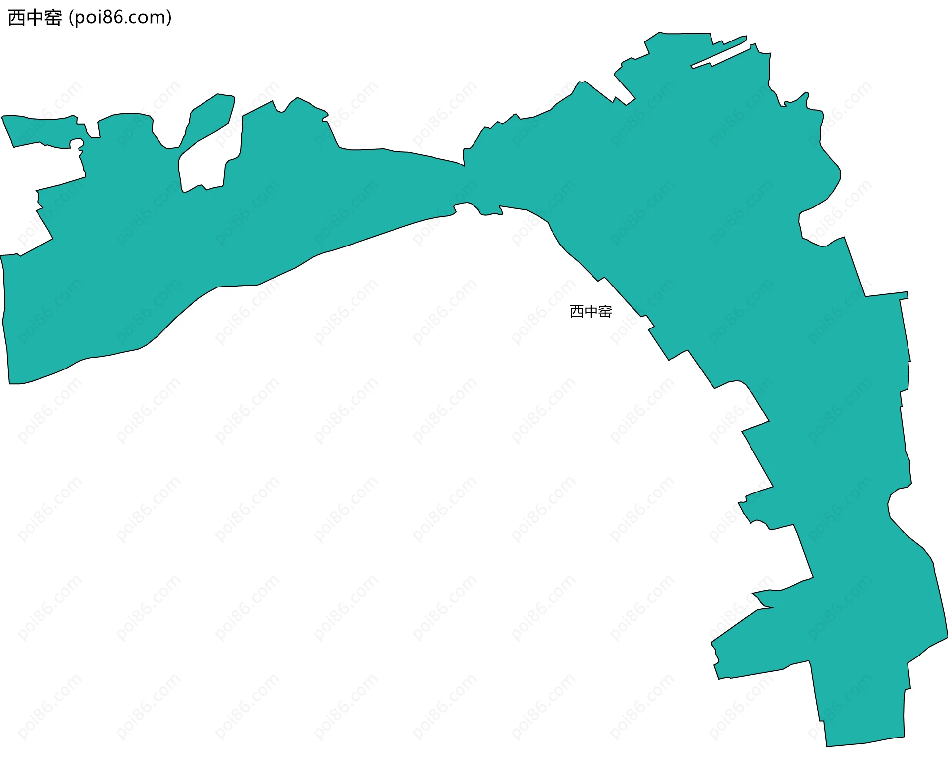西中窑边界地图