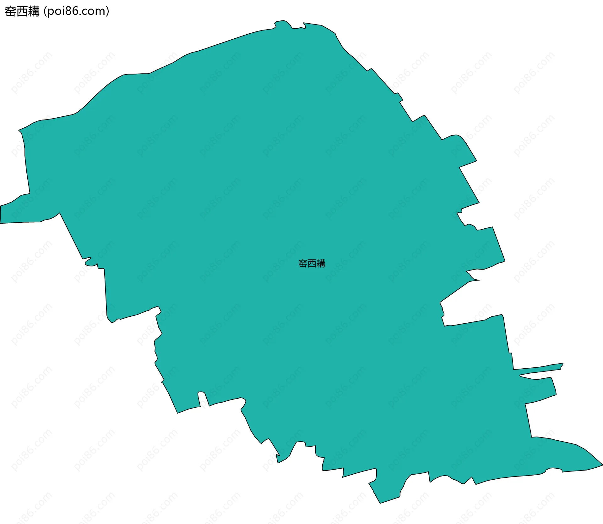 窑西耩边界地图