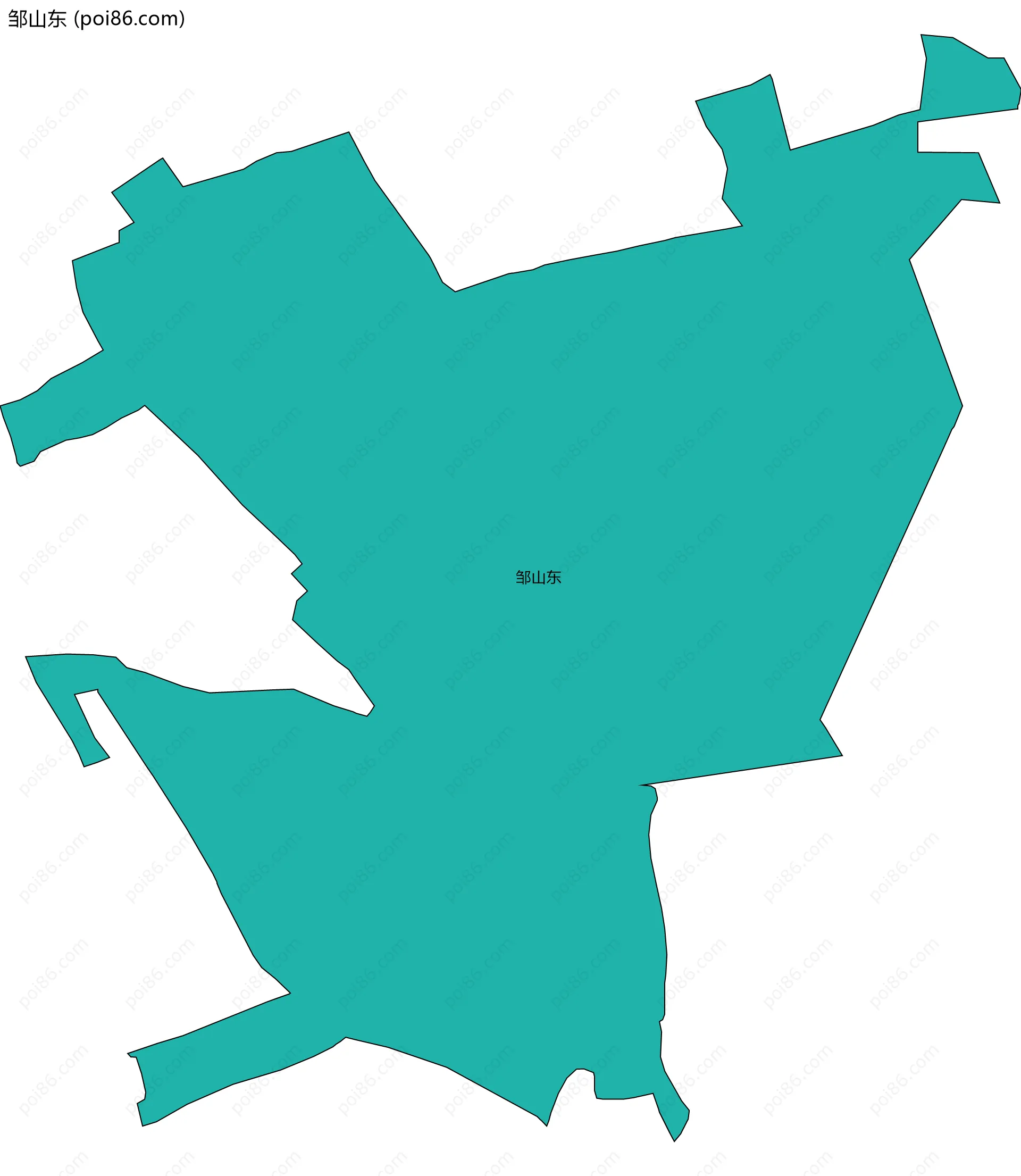 邹山东边界地图