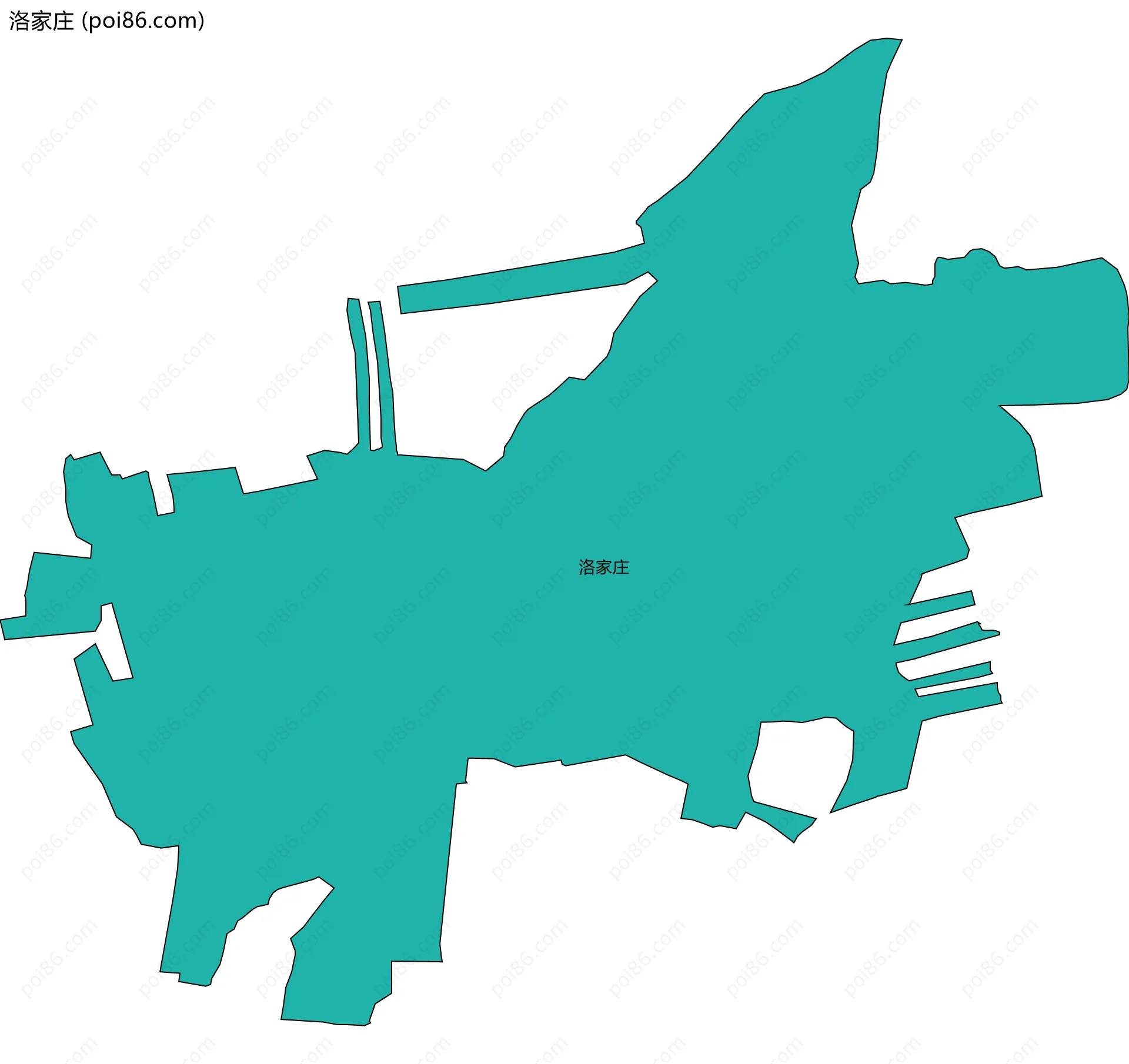 洛家庄边界地图