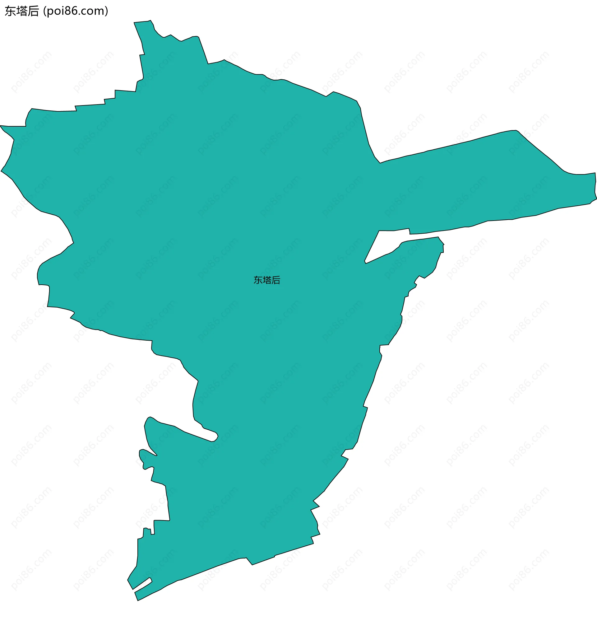 东塔后边界地图