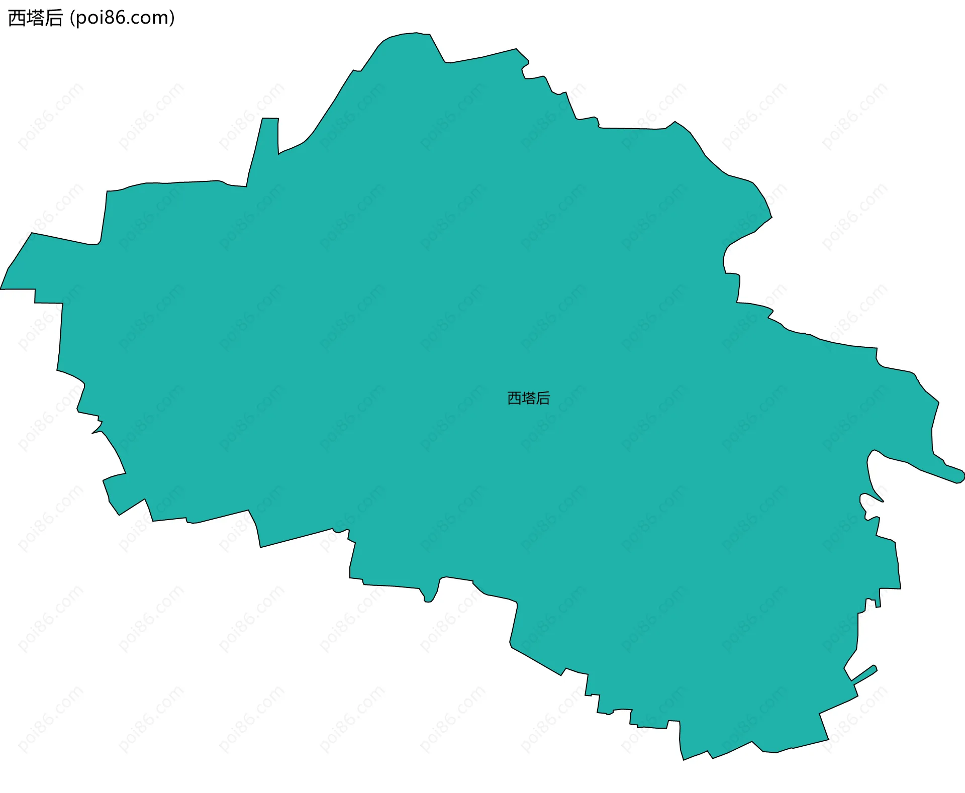 西塔后边界地图