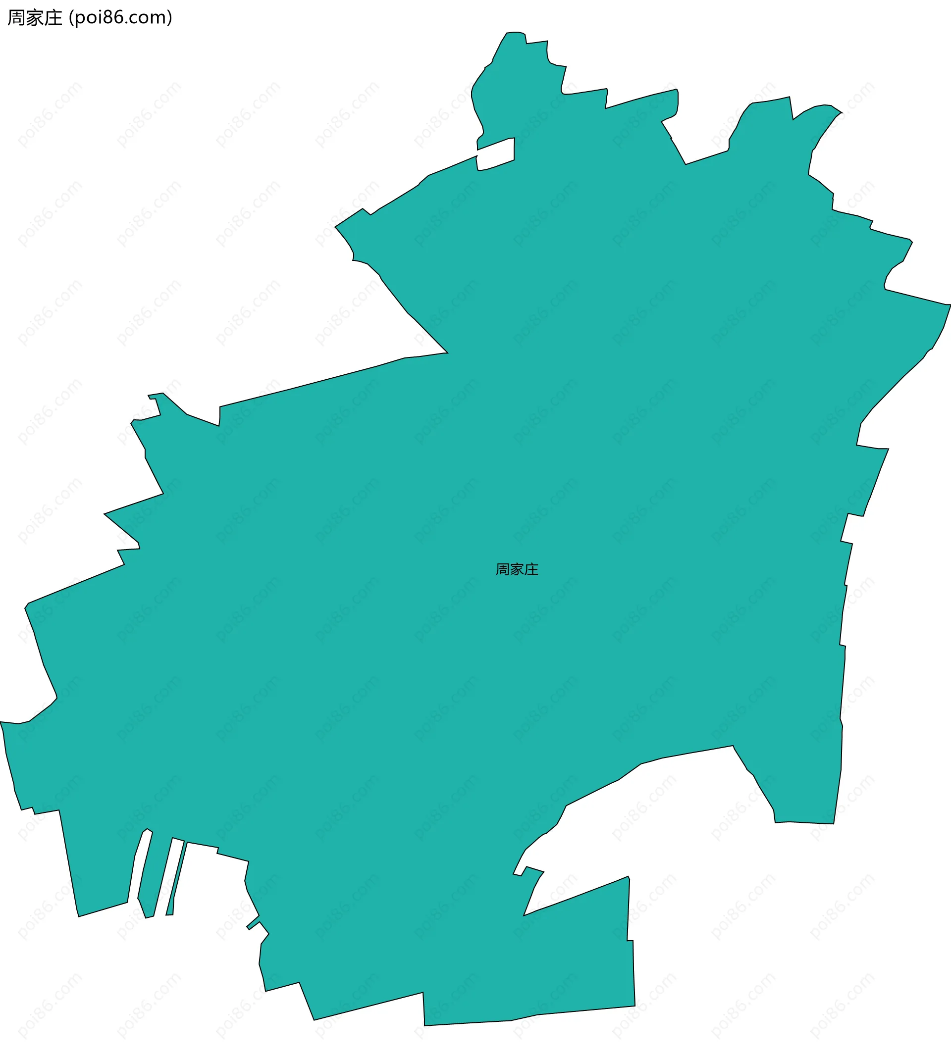 周家庄边界地图