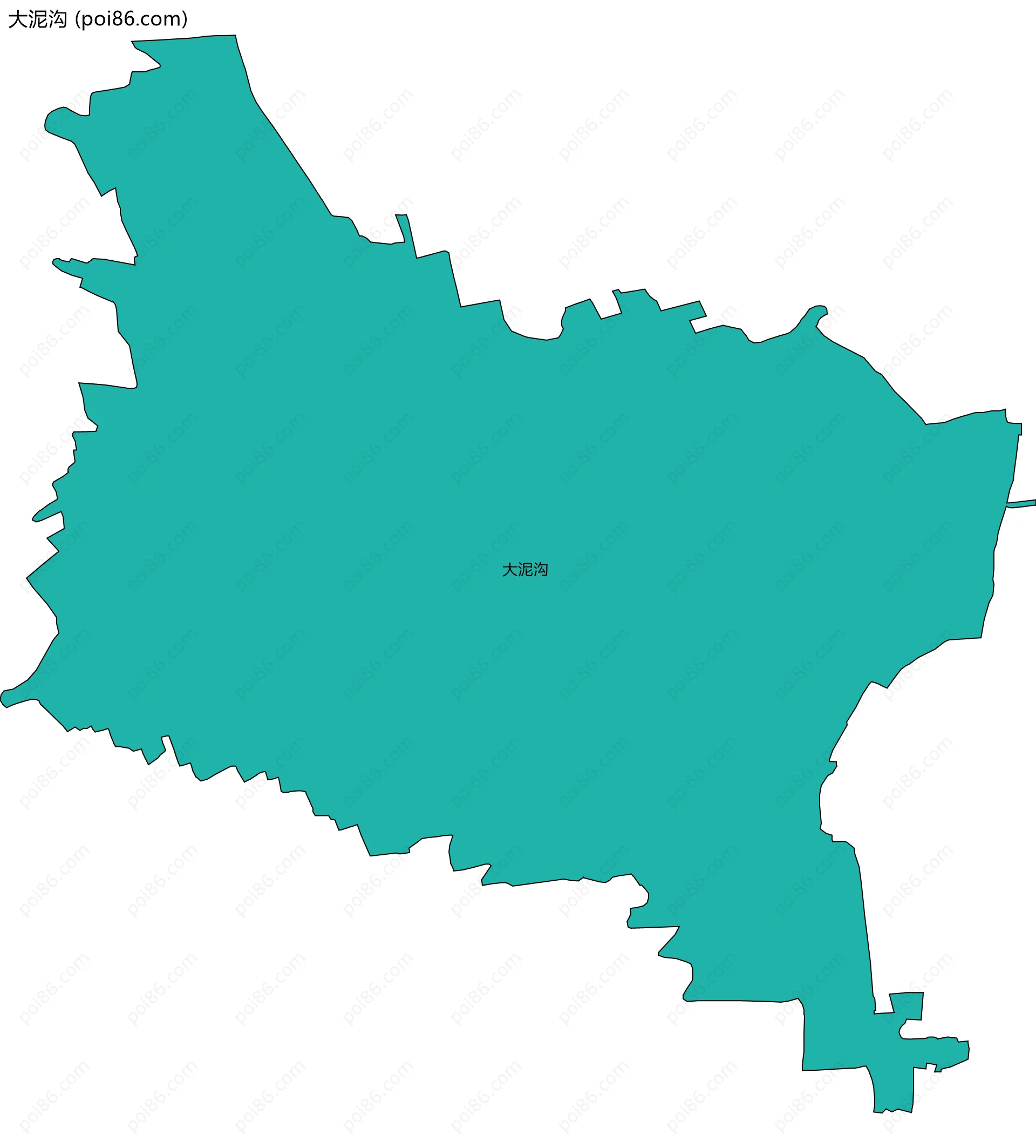 大泥沟边界地图