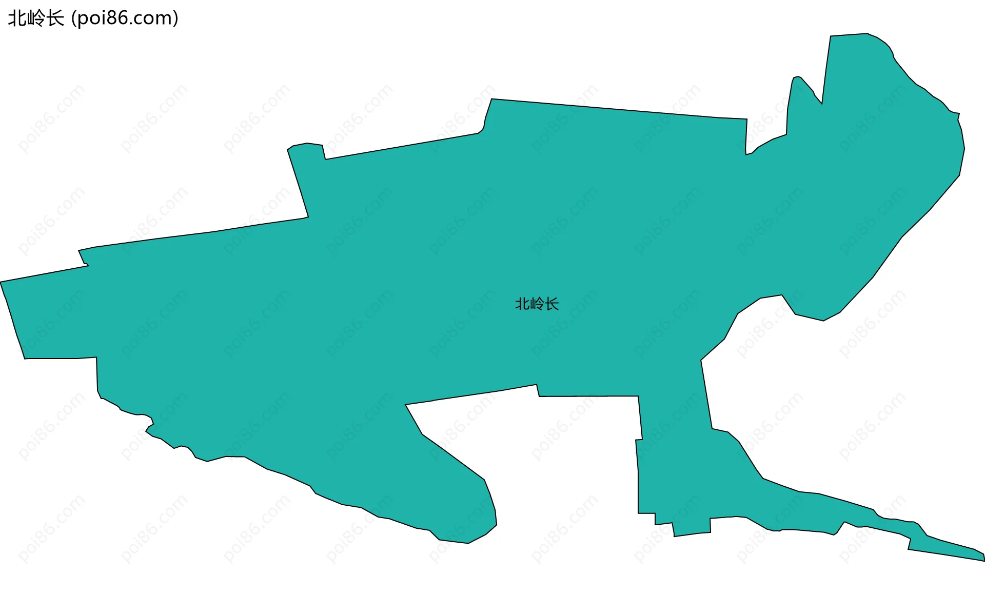 北岭长边界地图