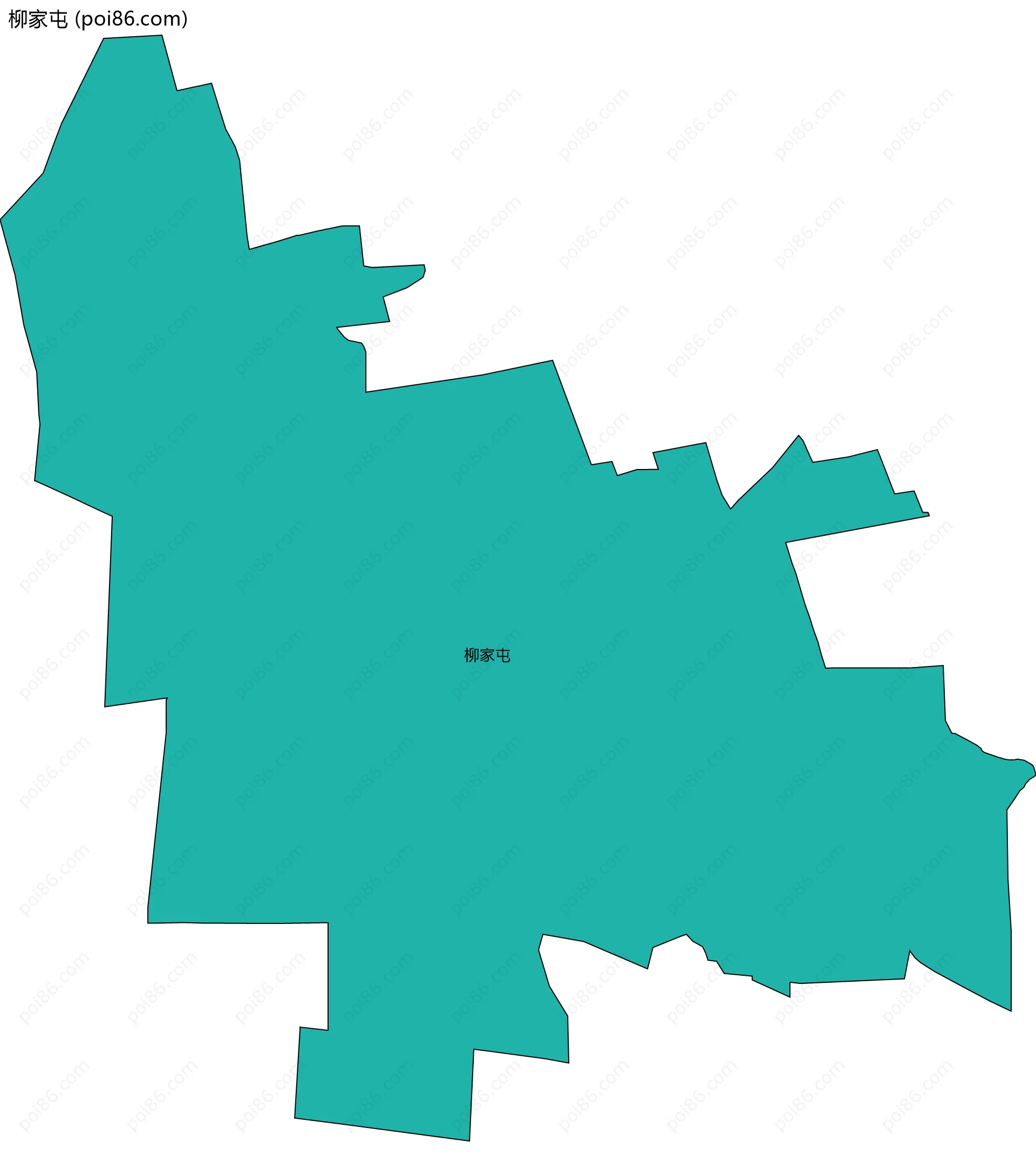 柳家屯边界地图