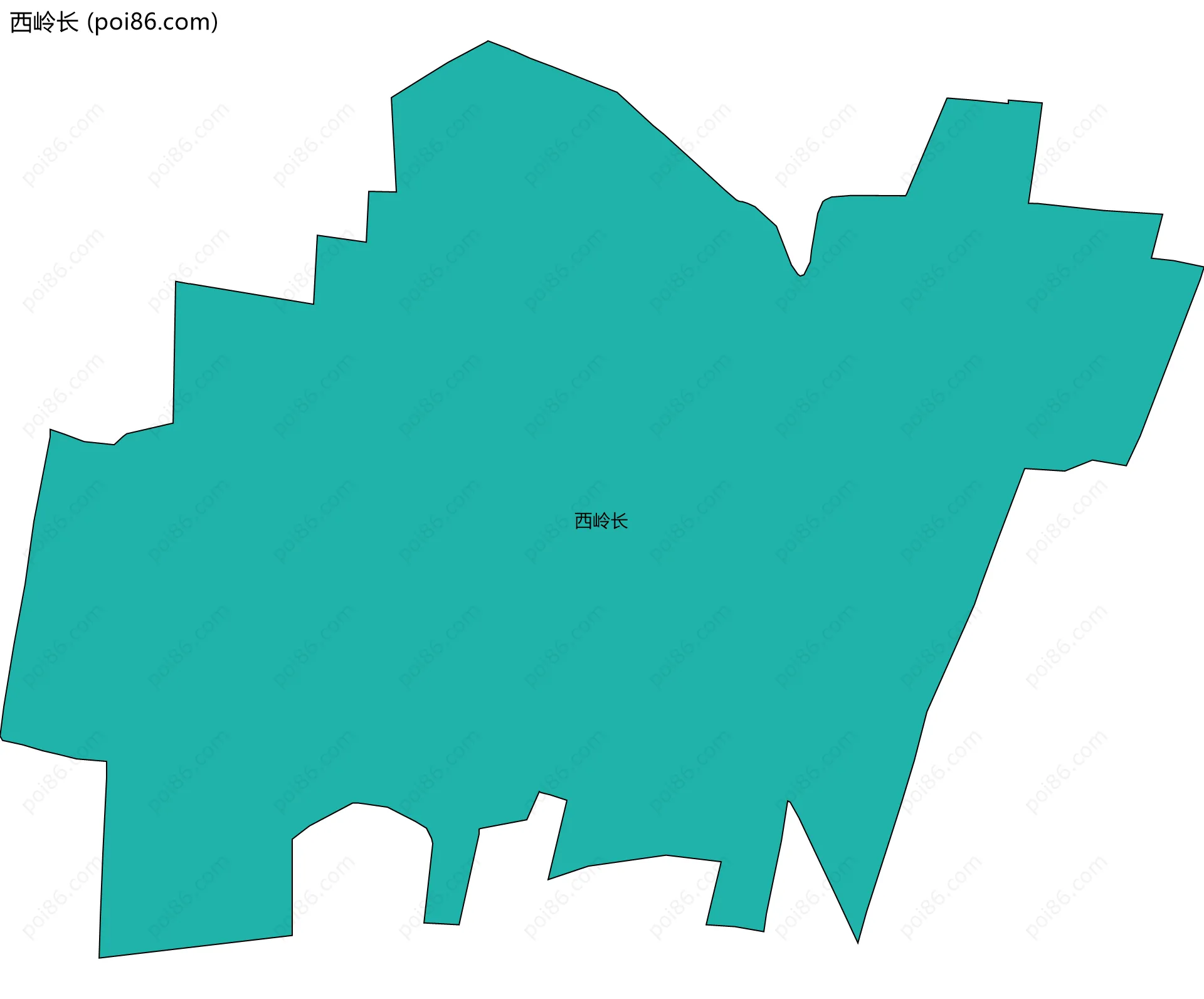 西岭长边界地图